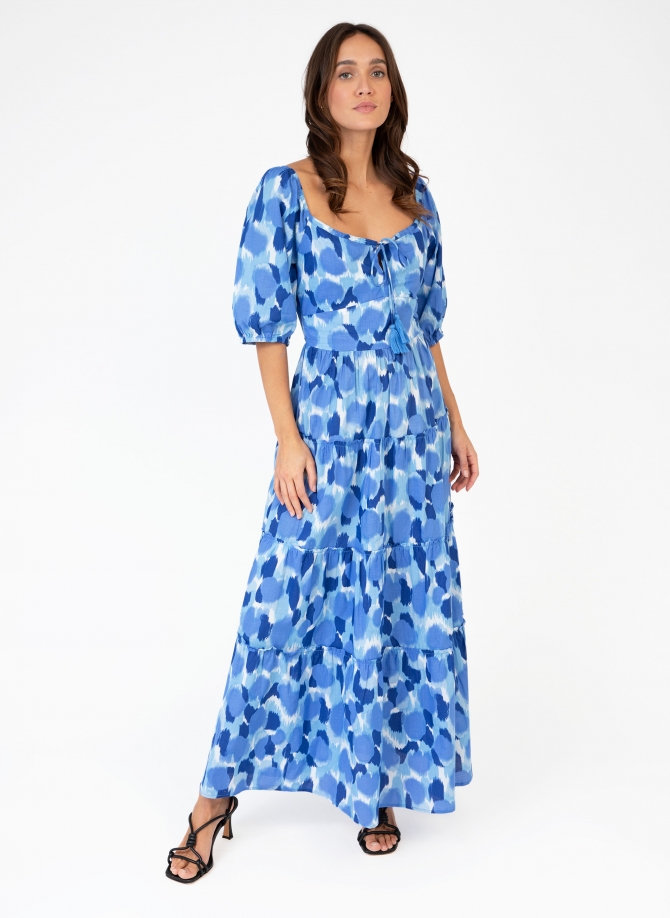 LONG DRESS WITH BALLOON SLEEVES OMARY