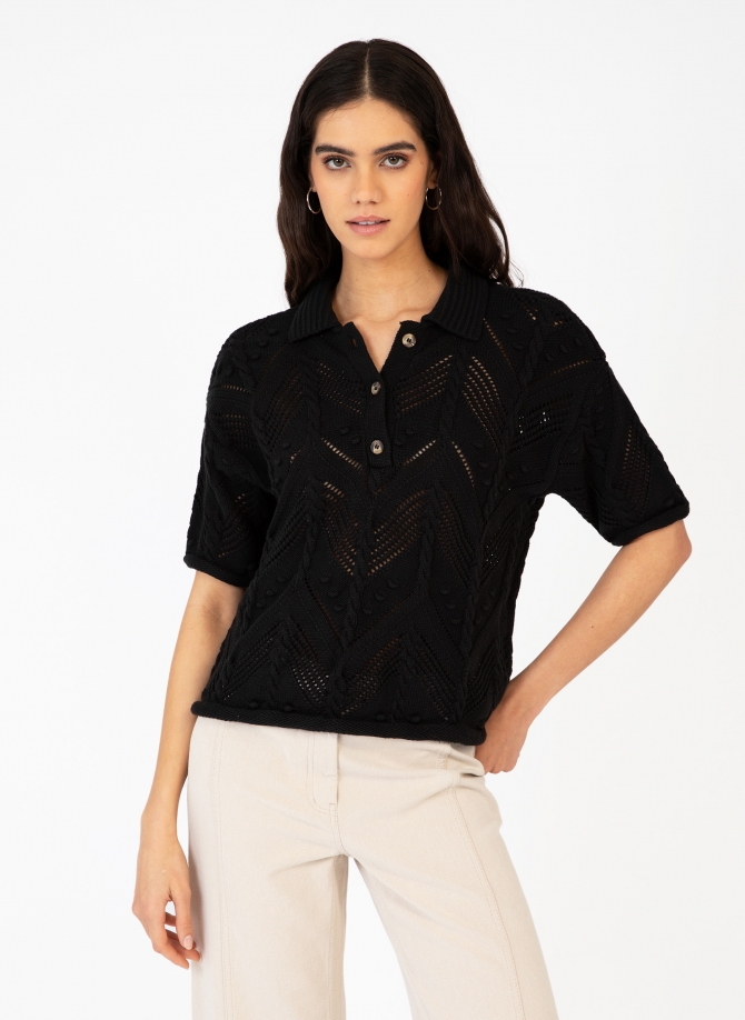 OPENWORK POLO COLLAR SWEATER VERONA  - 12