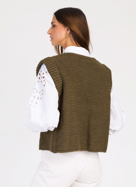 LEGRINGOU sleeveless knitted cardigan  - 40