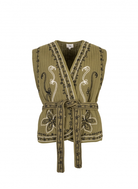 SLEEVELESS EMBROIDERED VEST SOLLY  - 11