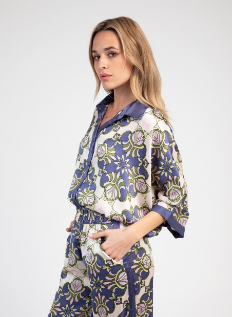 PRINTED FLUID SHIRT STORALY  - 3
