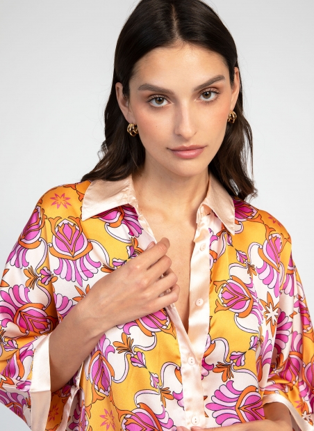 PRINTED FLUID SHIRT STORALY  - 9