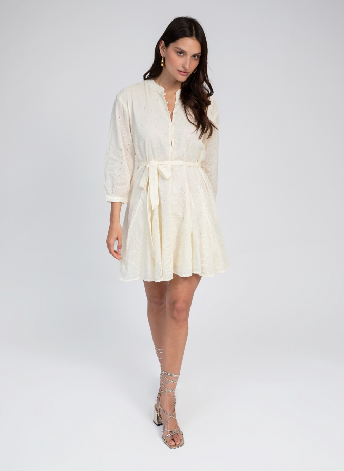 ROBE COURTE CEINTUREE ODREANY  - 8