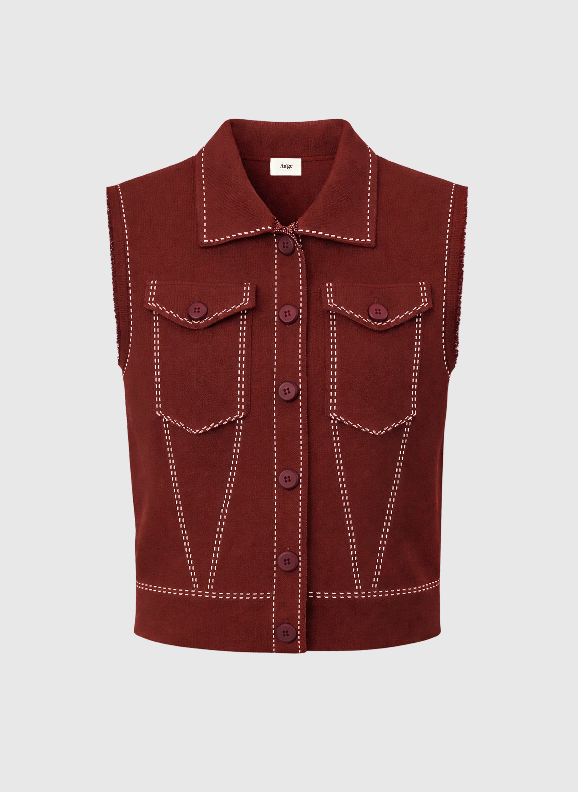 GILET LEWOODY bordeaux