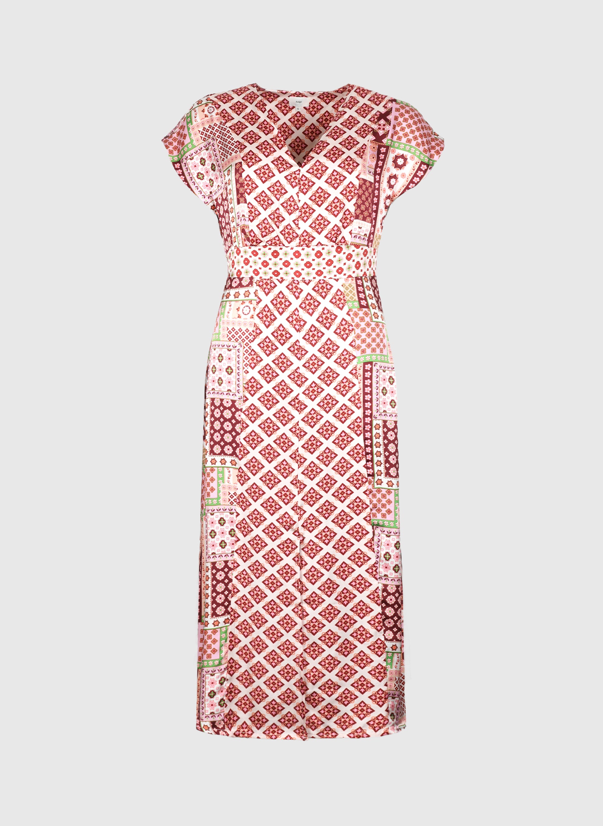 ROBE MIDI MIRAGE patchila bordeaux