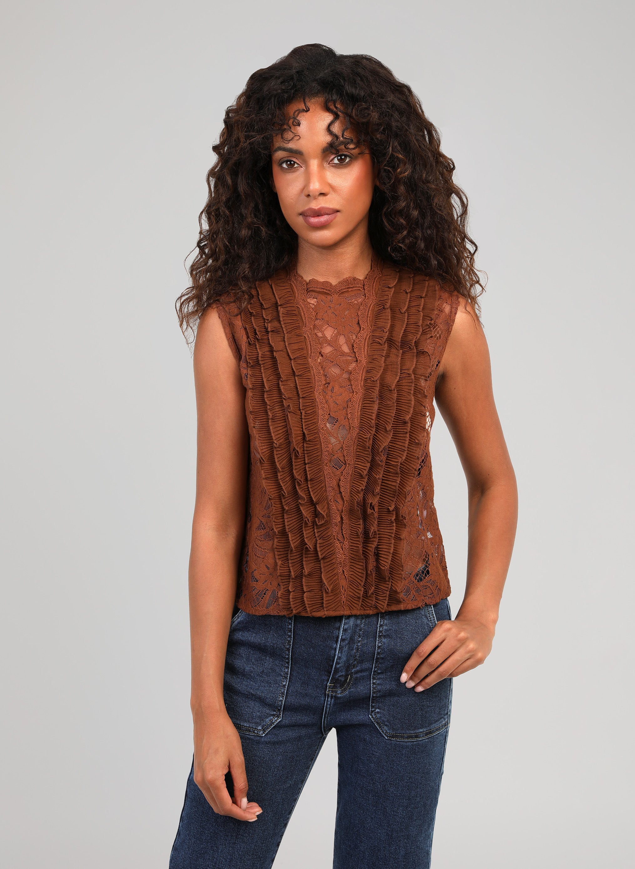 TOP SOLIMA marron