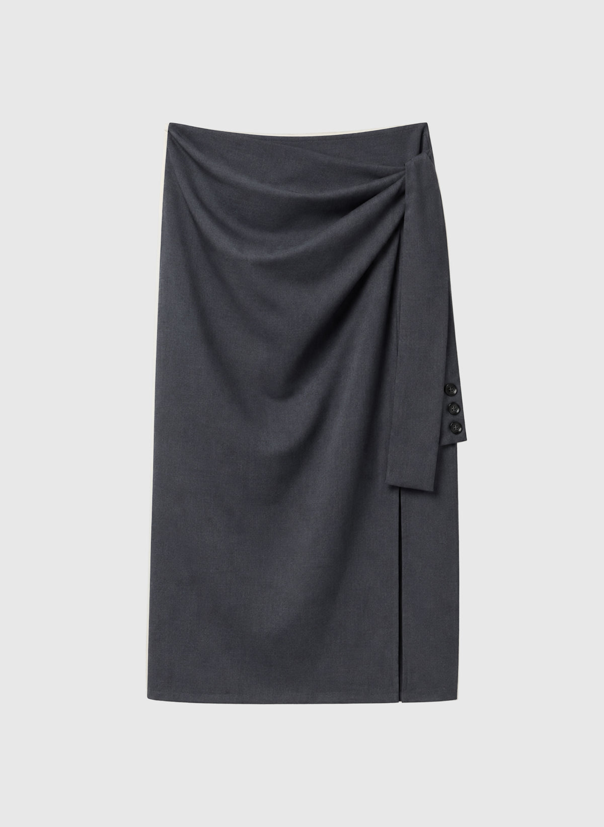 JADOMA Midi Skirt, Charcoal Gray