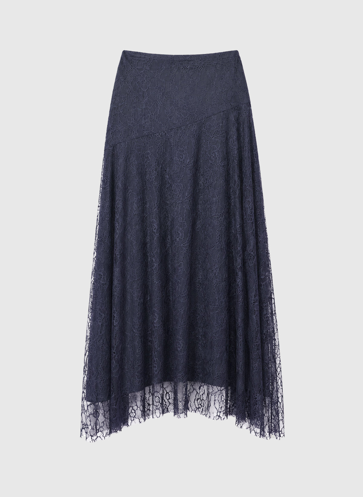 JUNEYLA Navy Midi Skirt