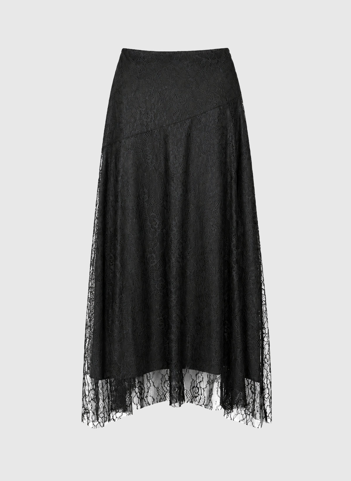 JUNEYLA Black Midi Skirt
