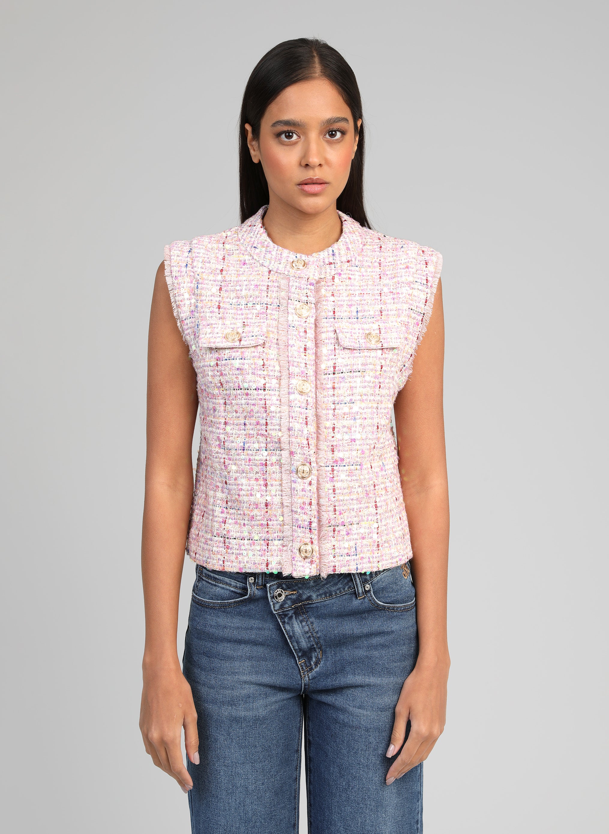 VESTE SANS MANCHES AVAYA rose