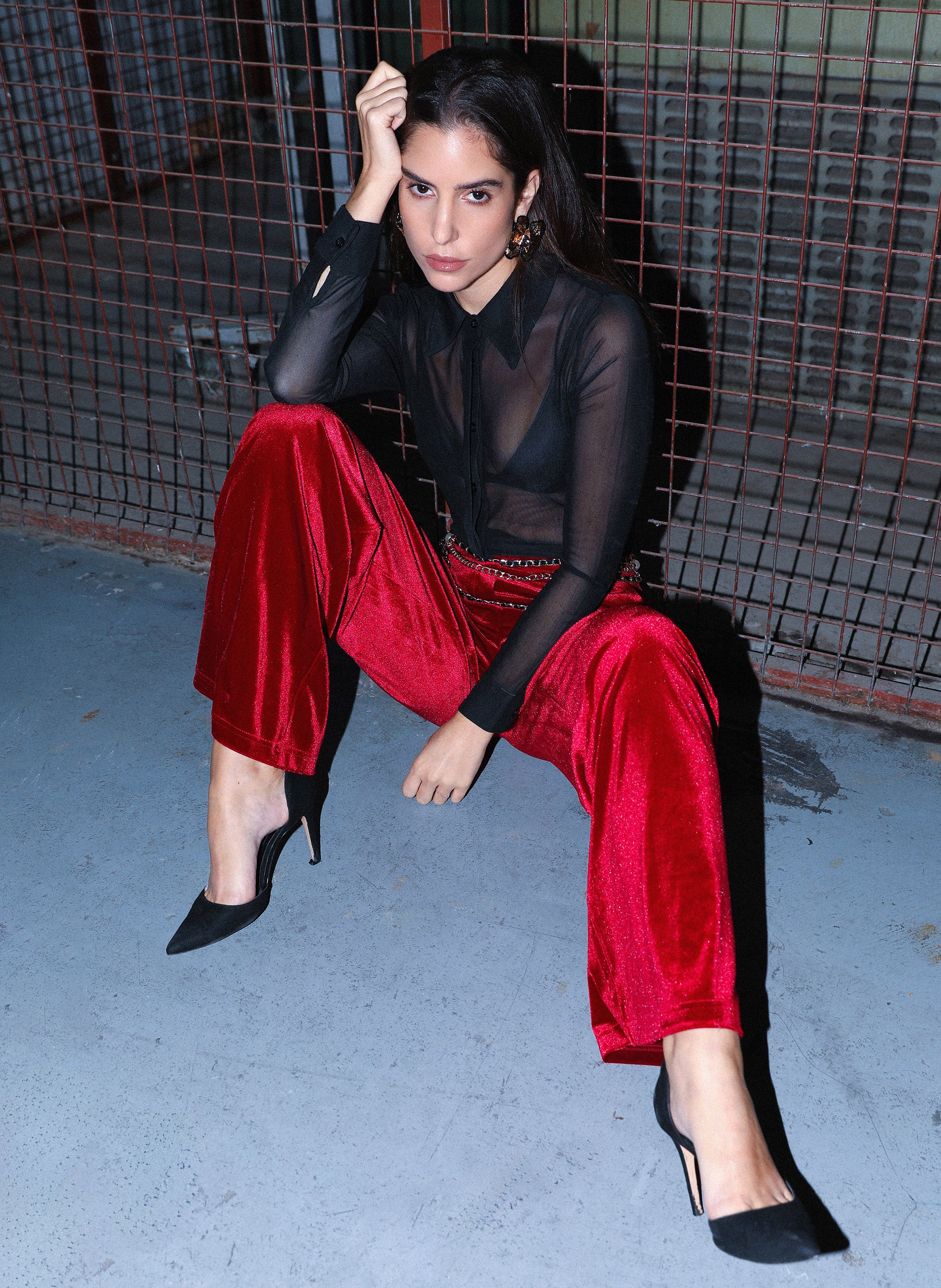PANTALON PONTALENE rouge
