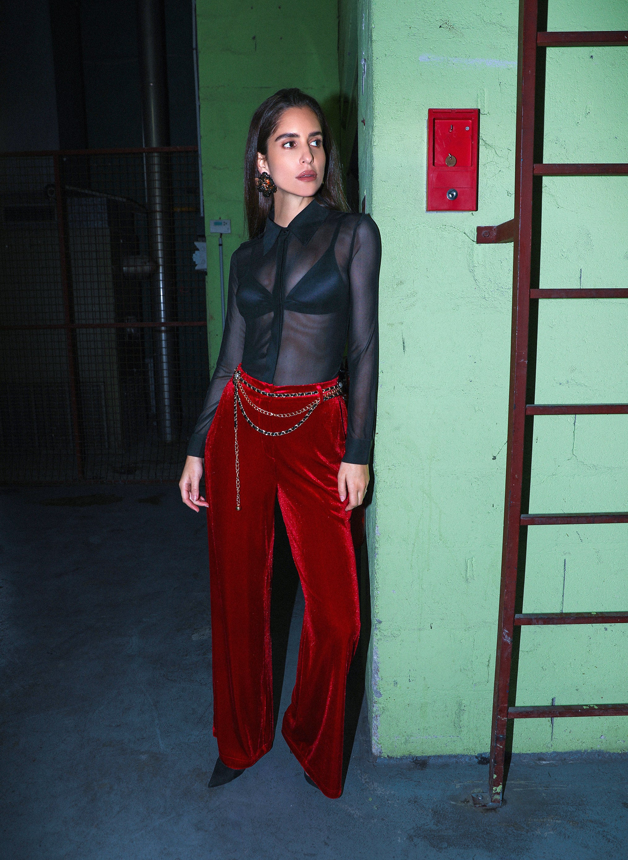 PANTALON PONTALENE rouge