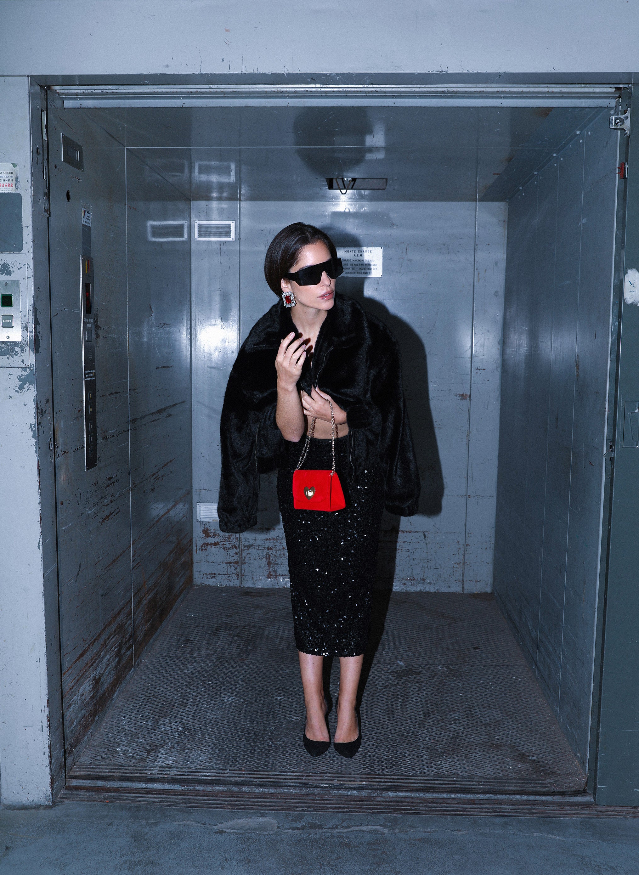 JUPE MIDI JURYLY noir