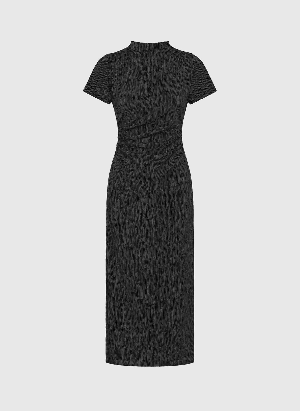 ELOANE Black Midi Dress