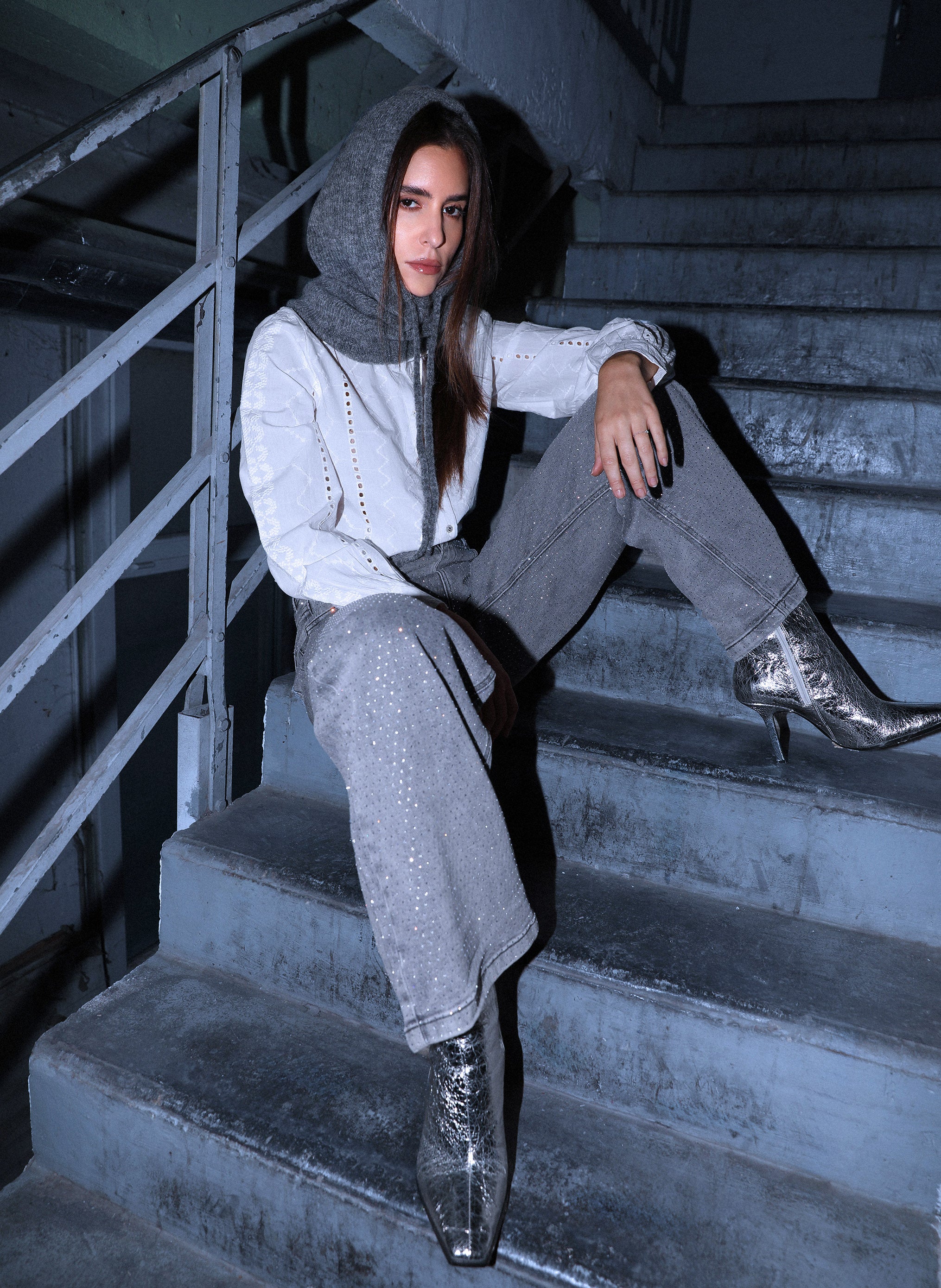 CAGOULE FRIO gris chiné