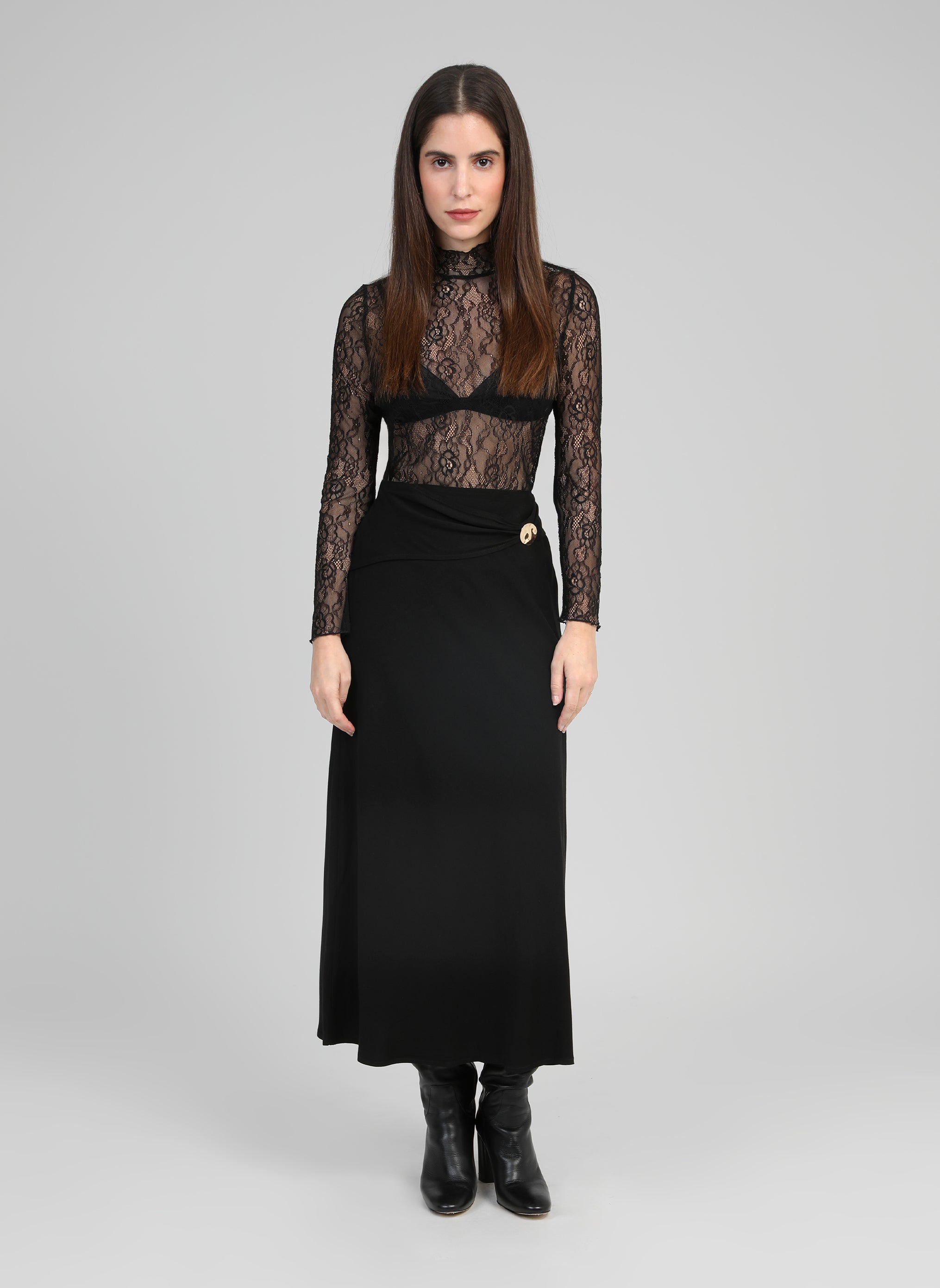 JUPE LONGUE GINELA noir