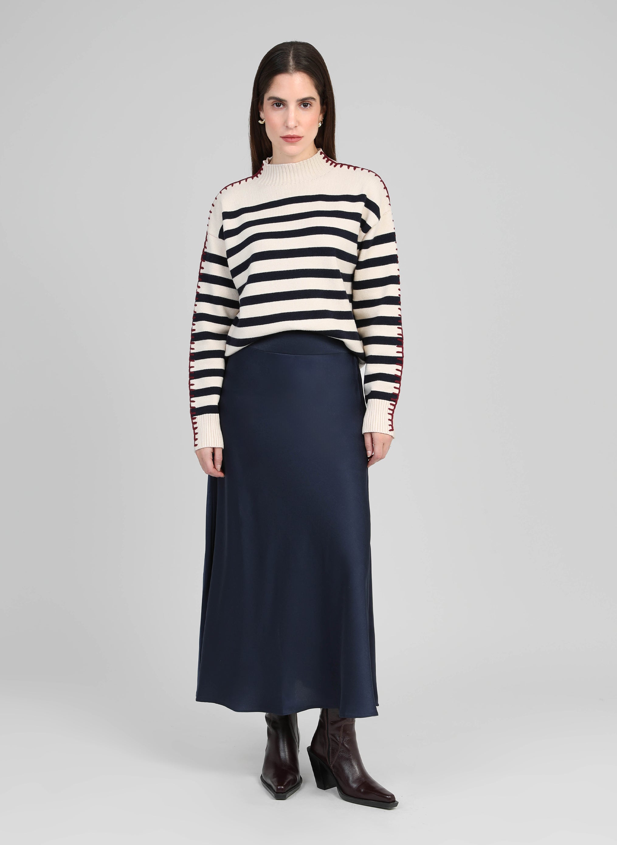 JUPE MIDI JANIALA marine