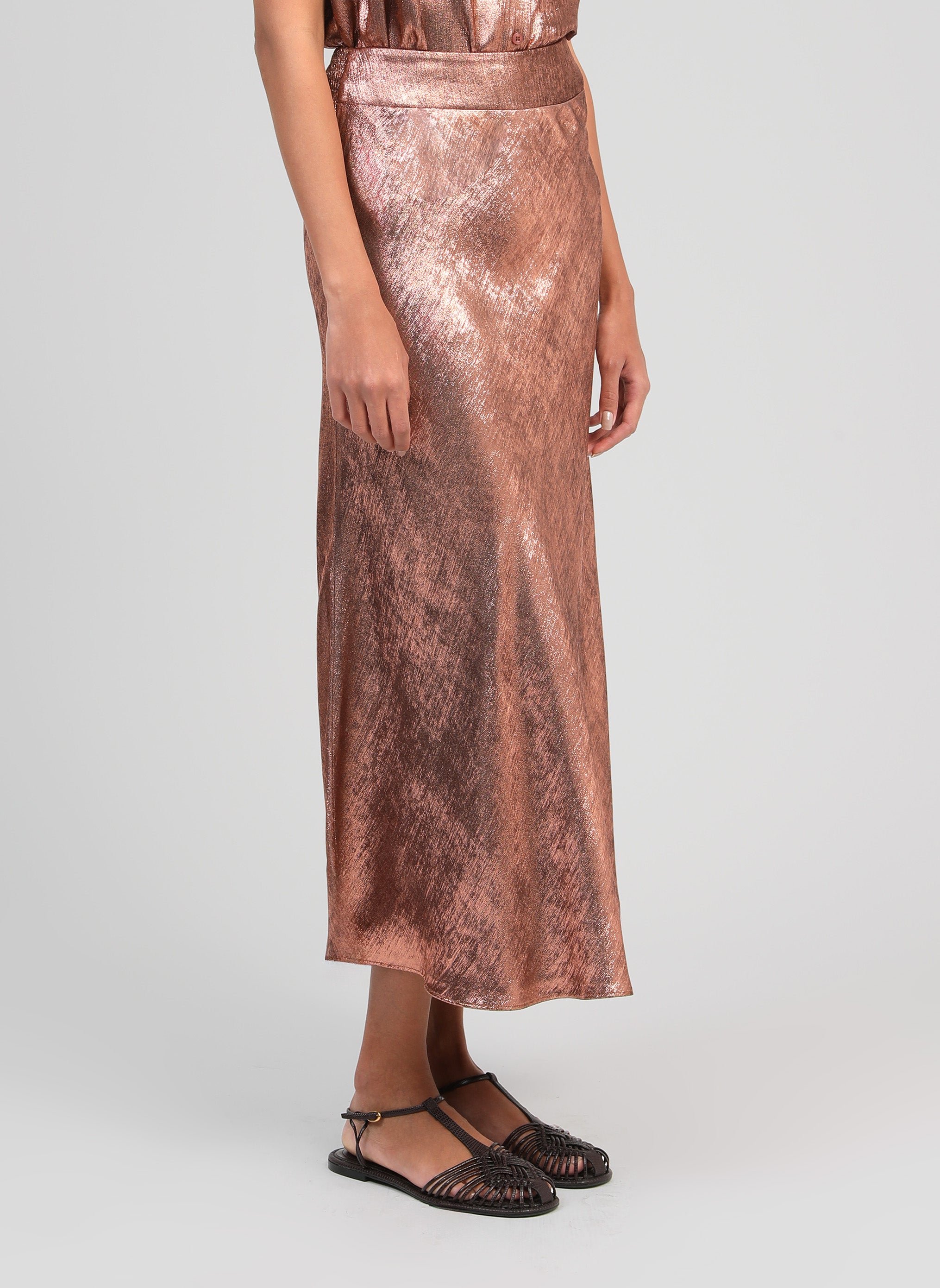 JUPE LONGUE JANYMALA bronze