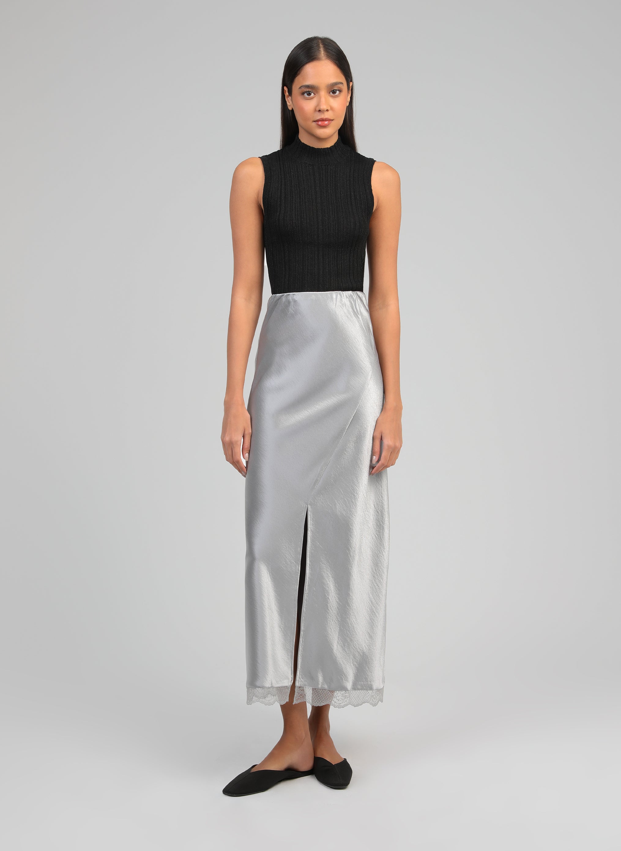 JUPE LONGUE JULIATA silver