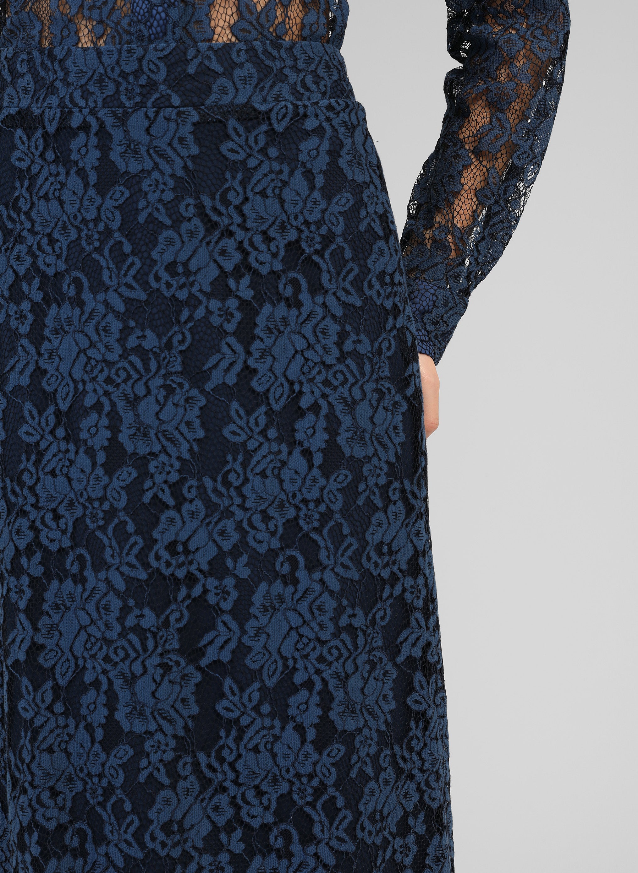 JUPE MIDI JUVYNA marine