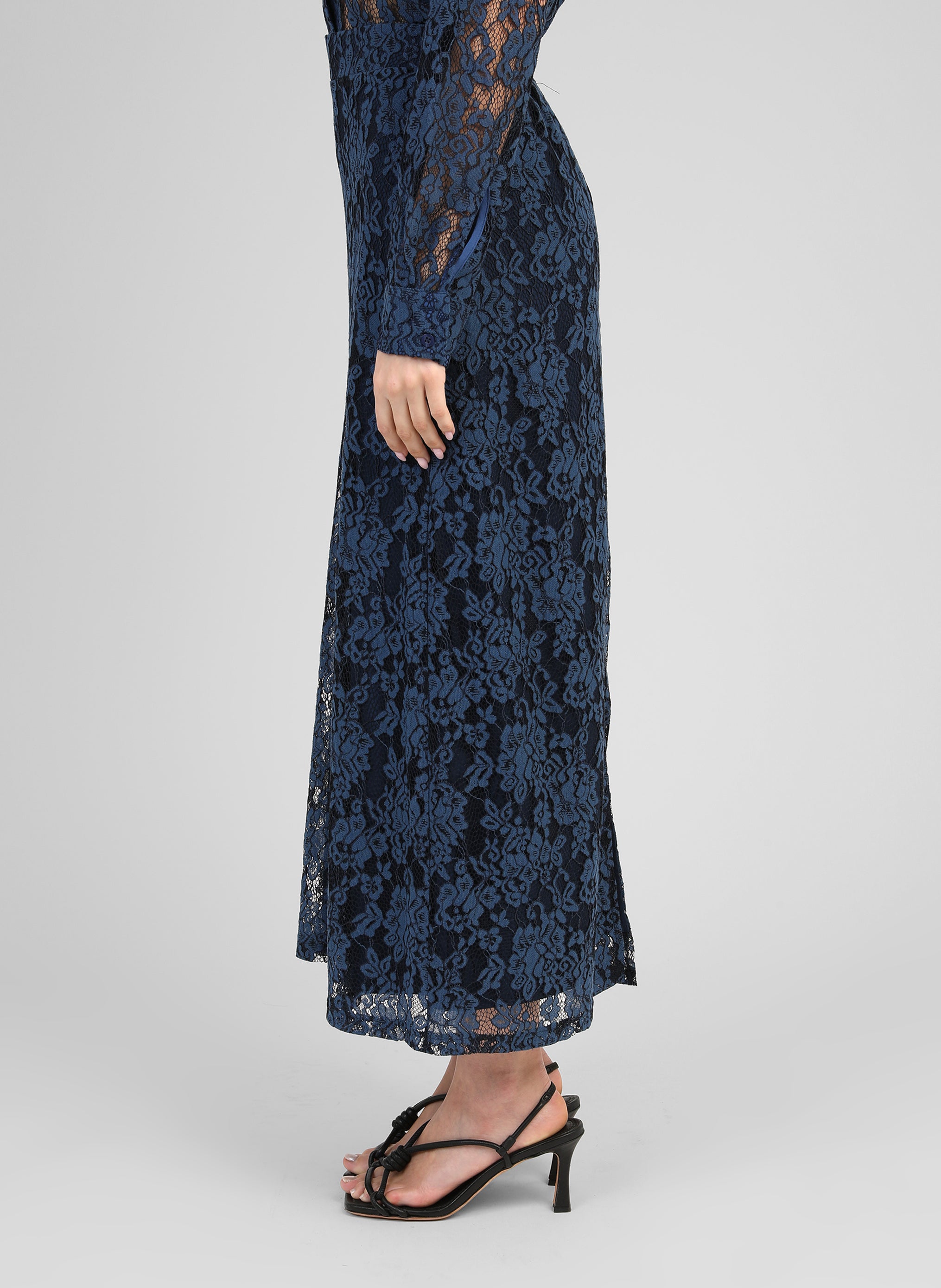 JUPE MIDI JUVYNA marine