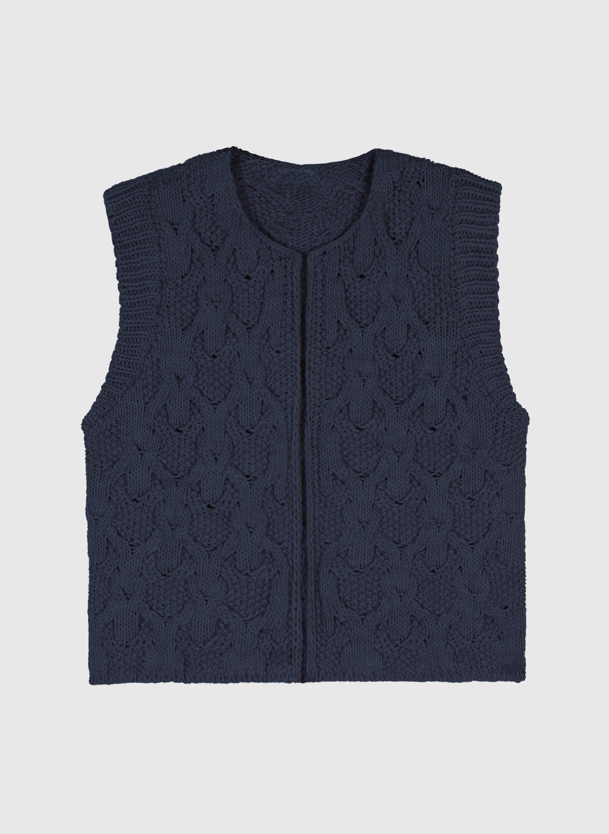 LAJOY Sleeveless Cardigan, Navy