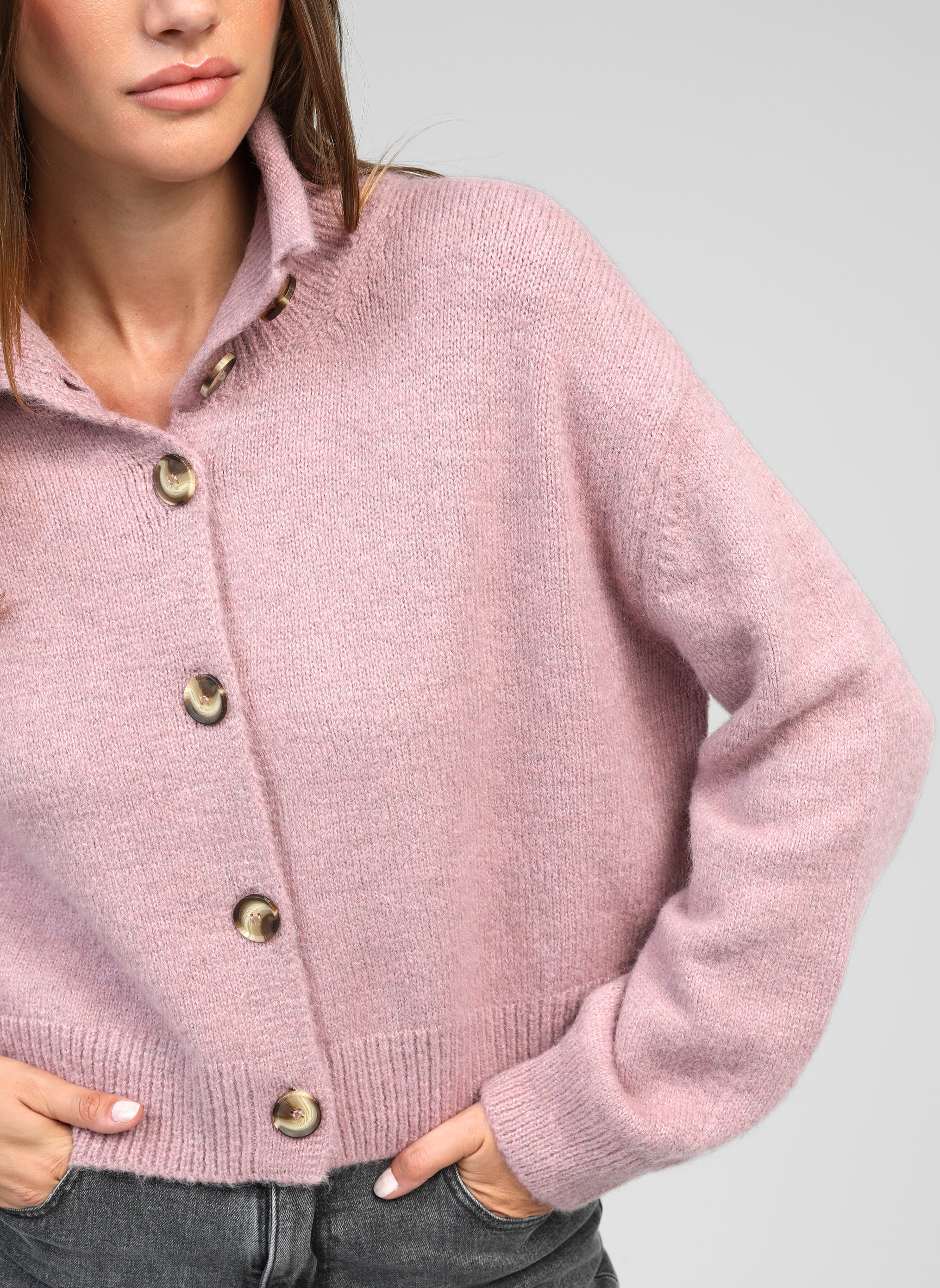 GILET LAKEYLA vieux rose