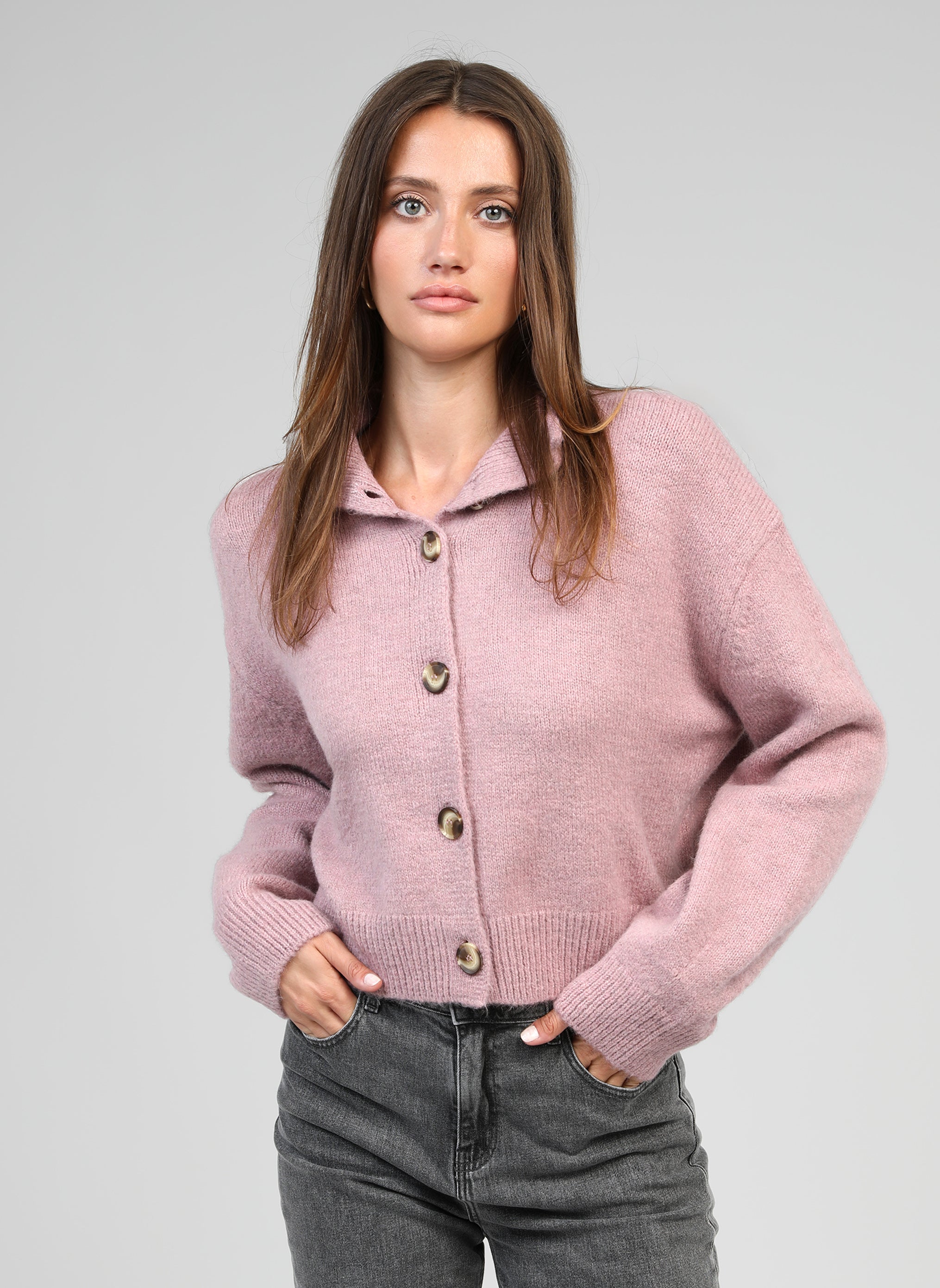 GILET LAKEYLA vieux rose