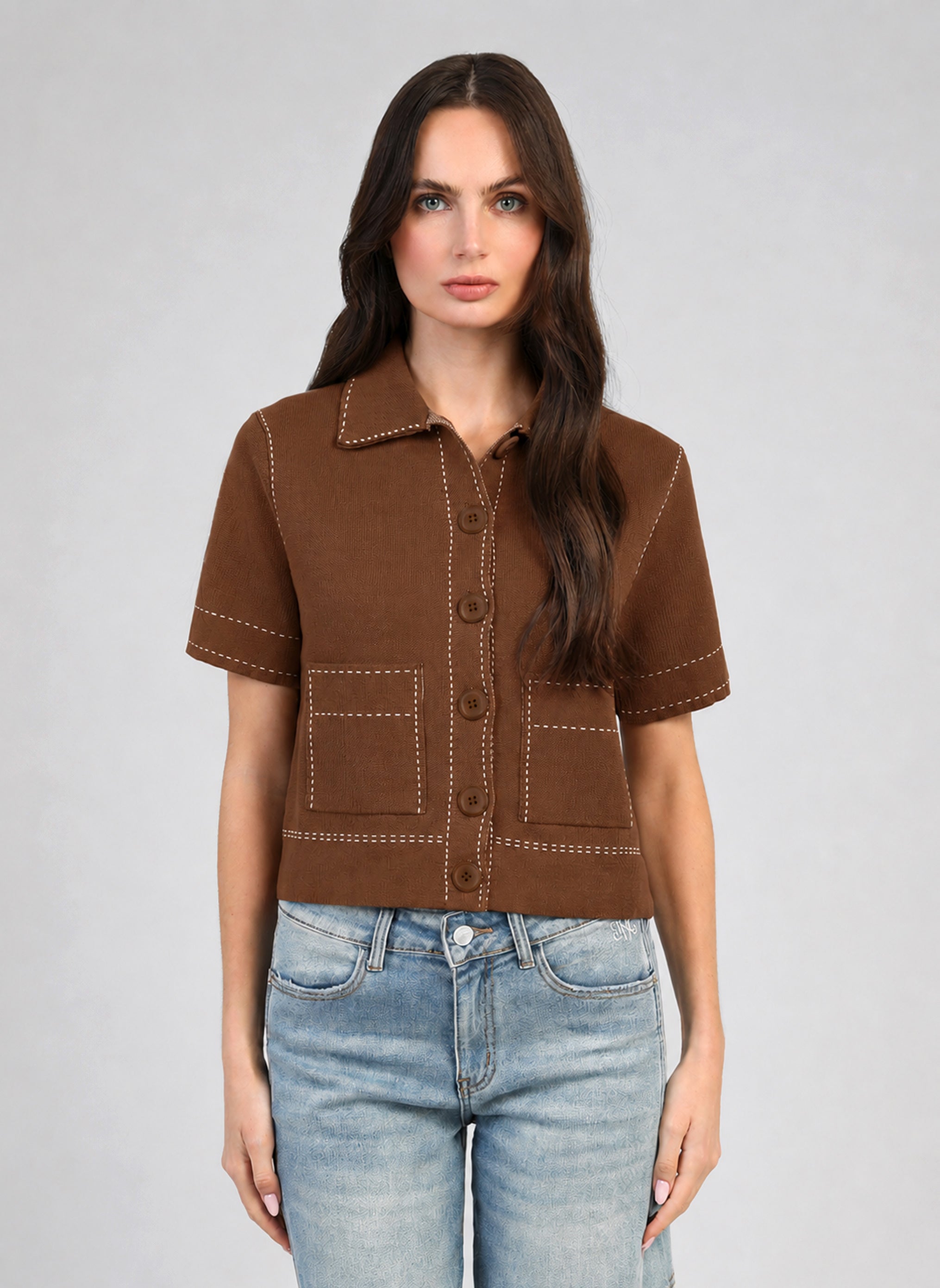 GILET LEBILLY marron