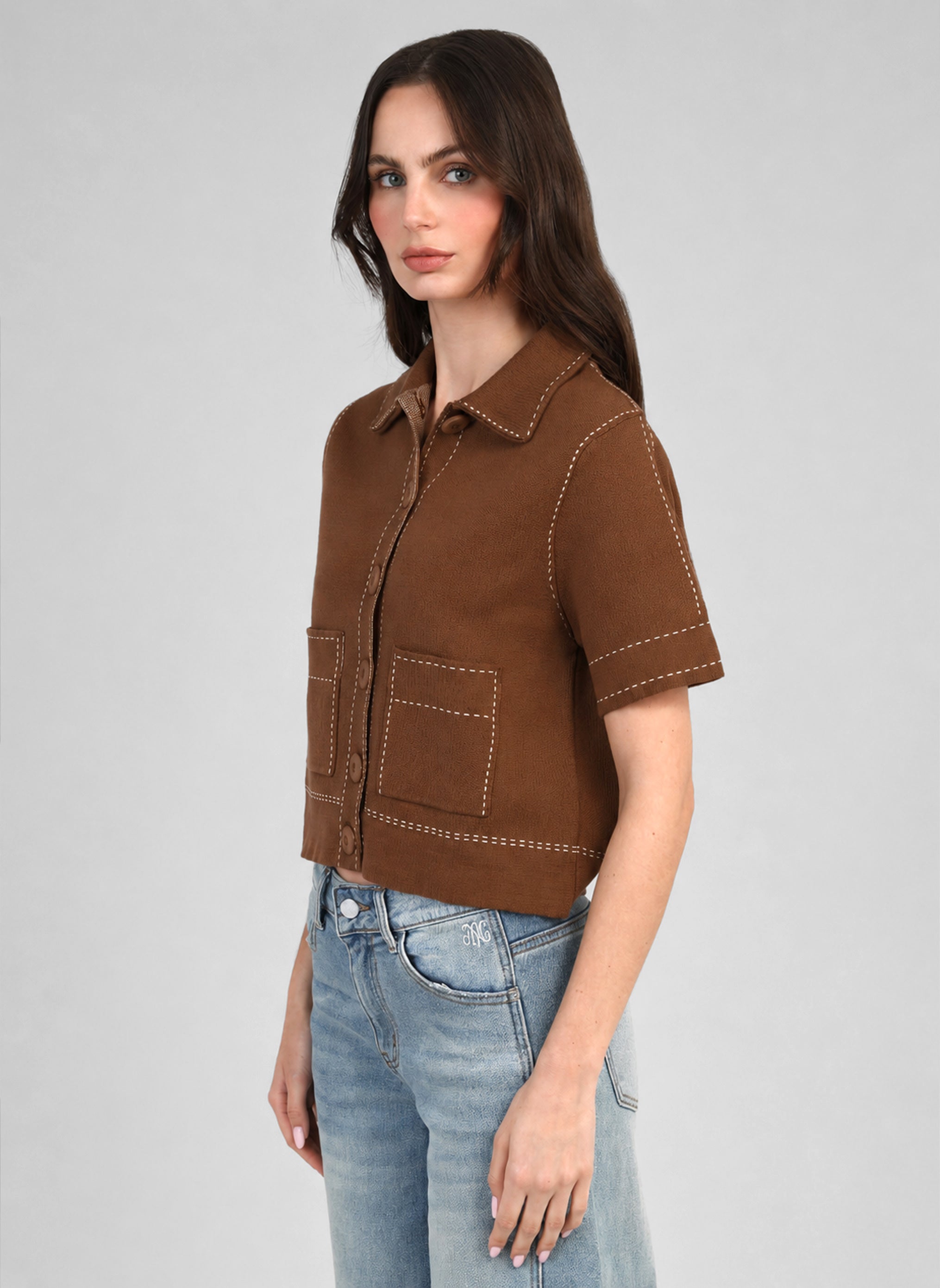 GILET LEBILLY marron