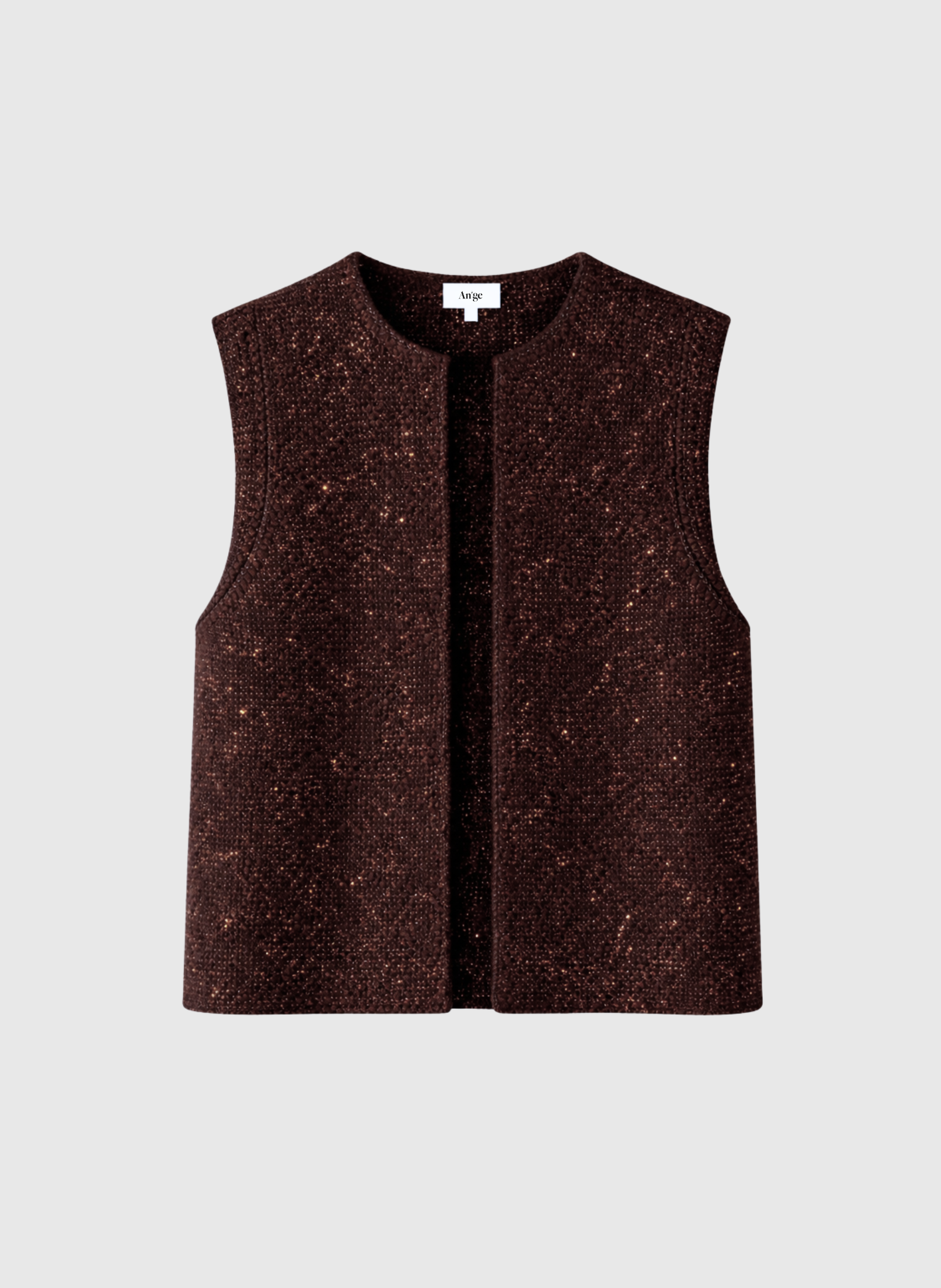 CARDIGAN SANS MANCHE LEGAYA bronze