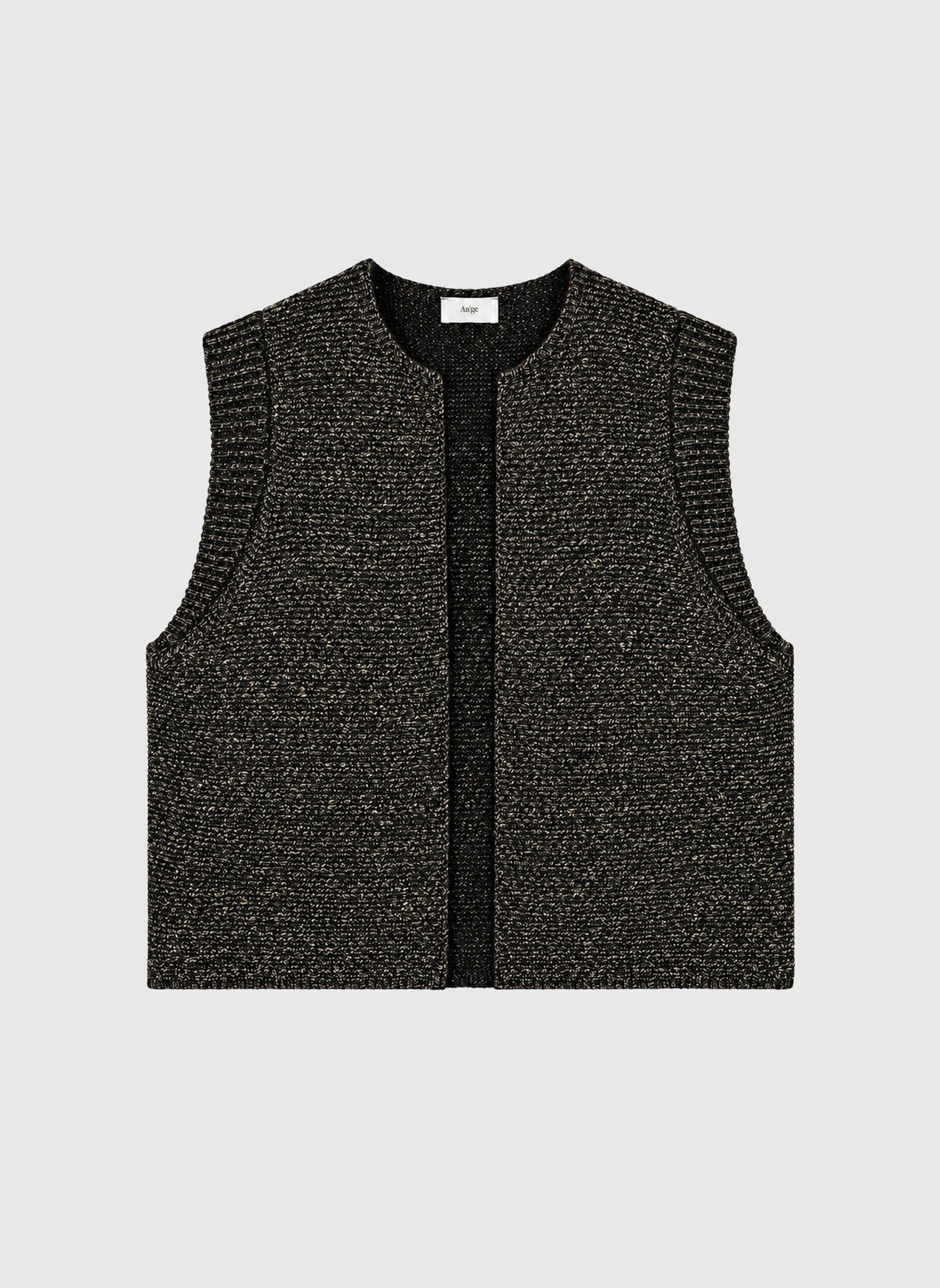 CARDIGAN SANS MANCHE LEGAYA noir chine