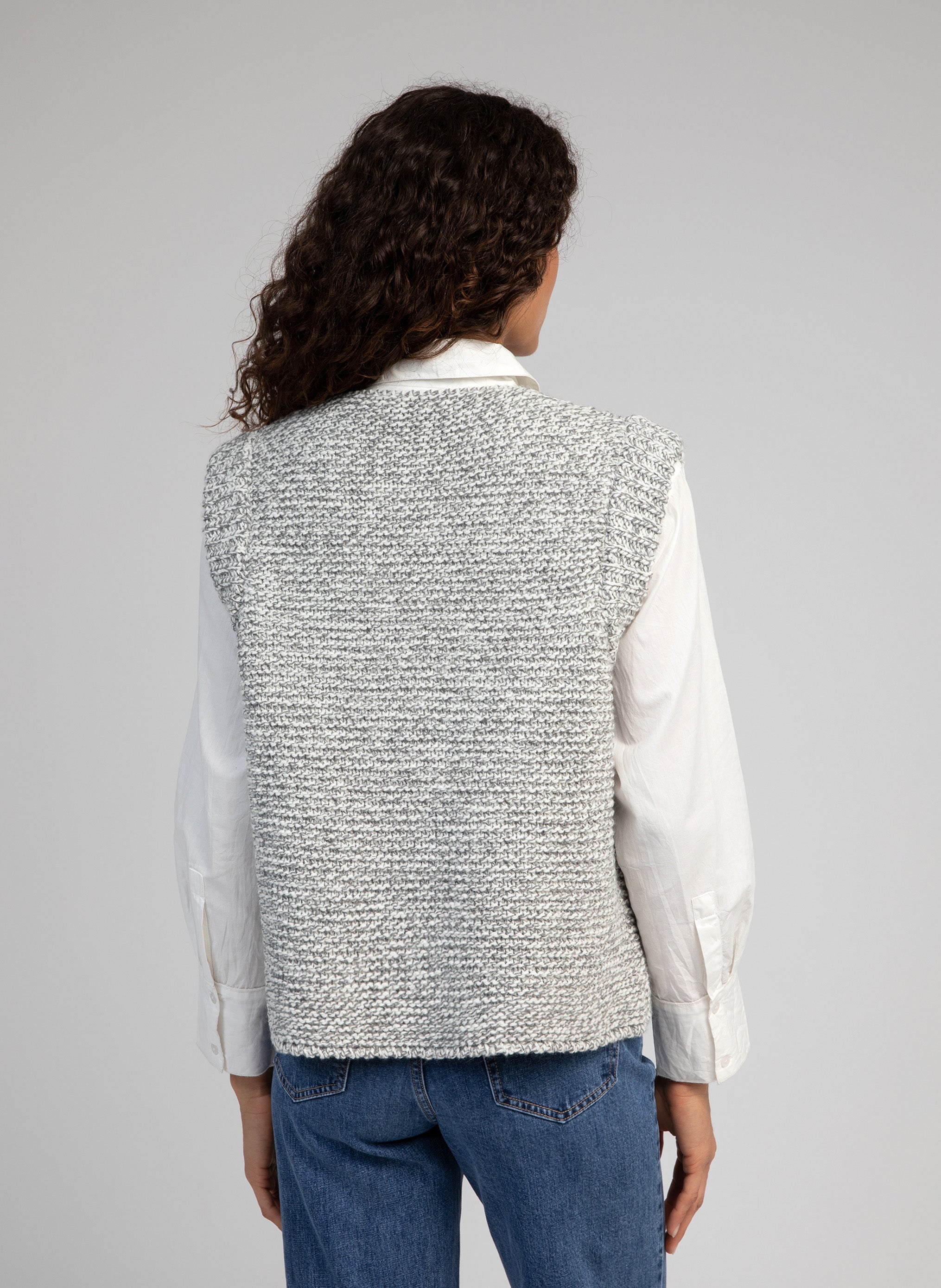 CARDIGAN SANS MANCHE LEGRINGOU CH gris