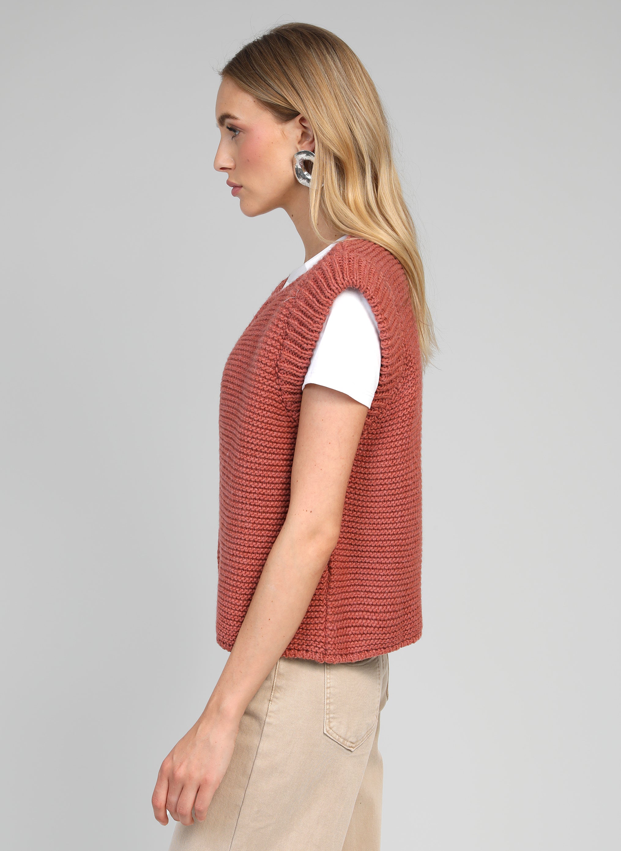 CARDIGAN SANS MANCHE LEGRINGOU blush