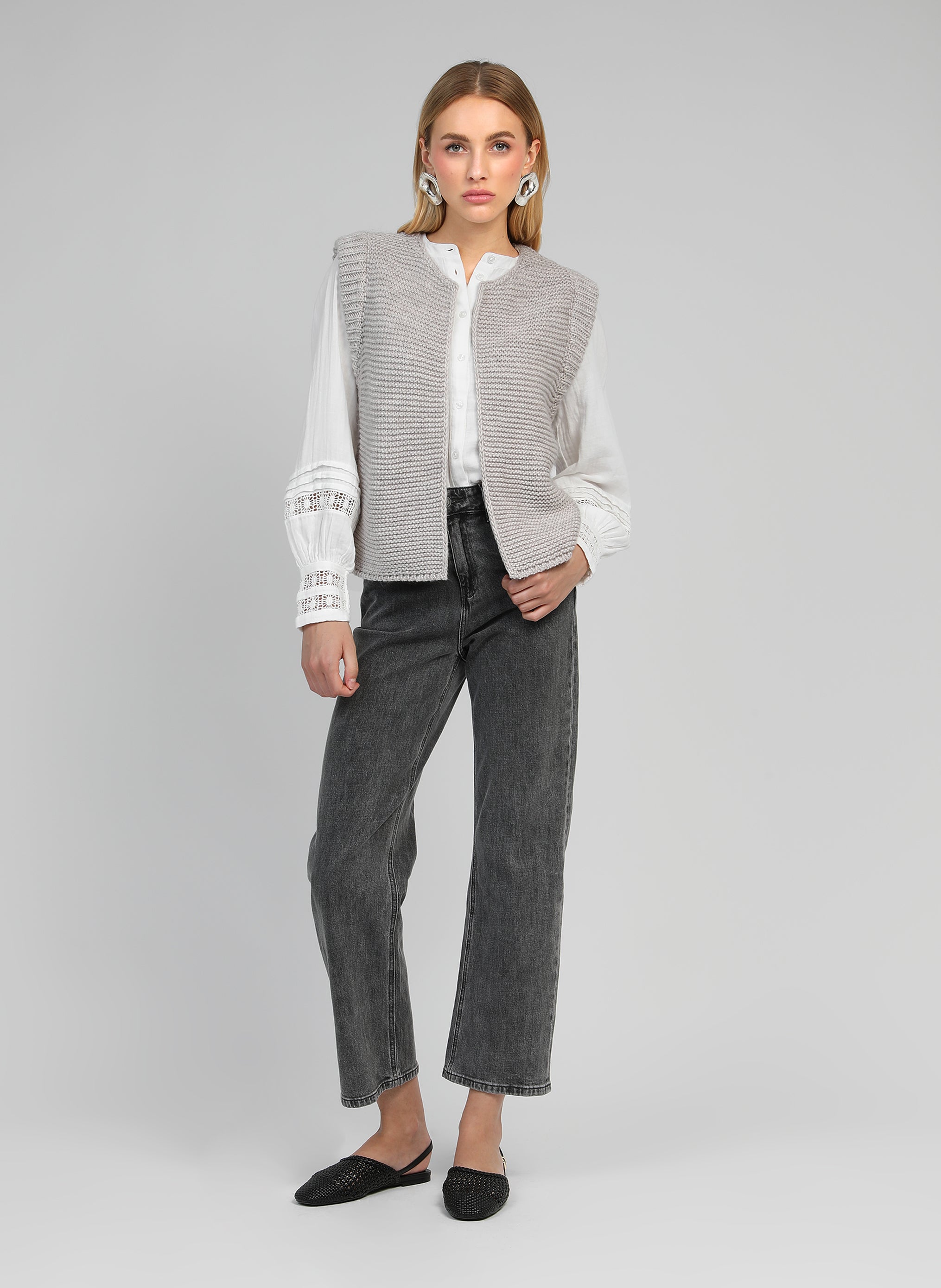 CARDIGAN SANS MANCHE LEGRINGOU lin