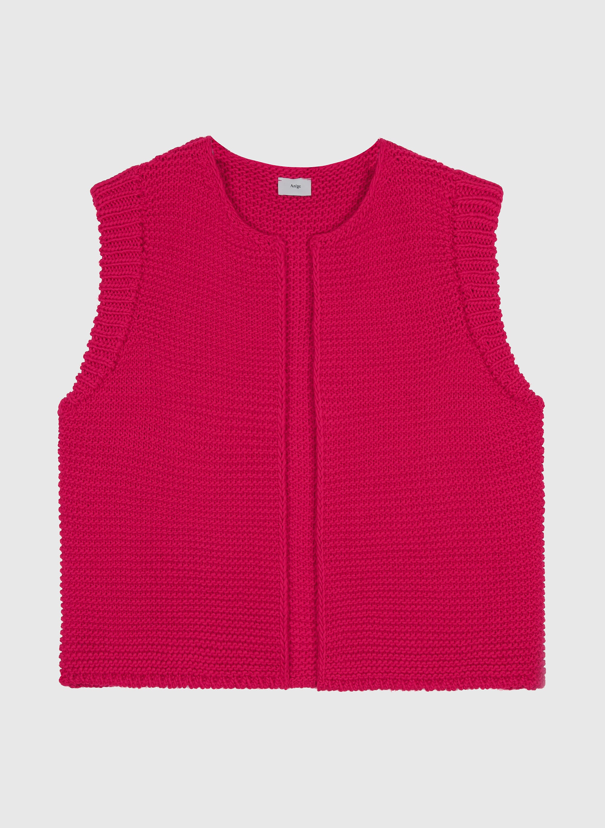 CARDIGAN SANS MANCHE LEGRINGOU fushia
