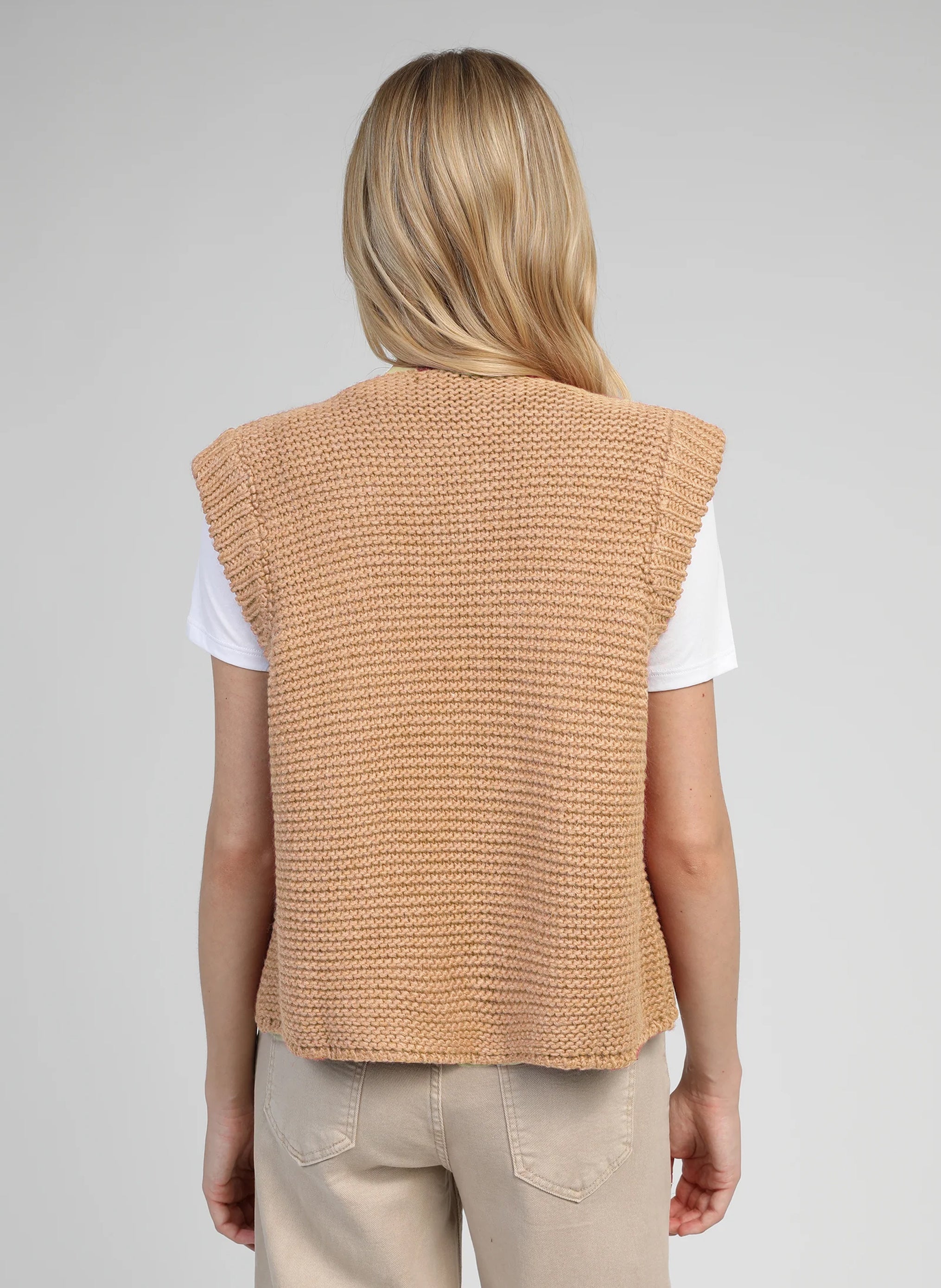CARDIGAN SANS MANCHE LEGRINGOU beige