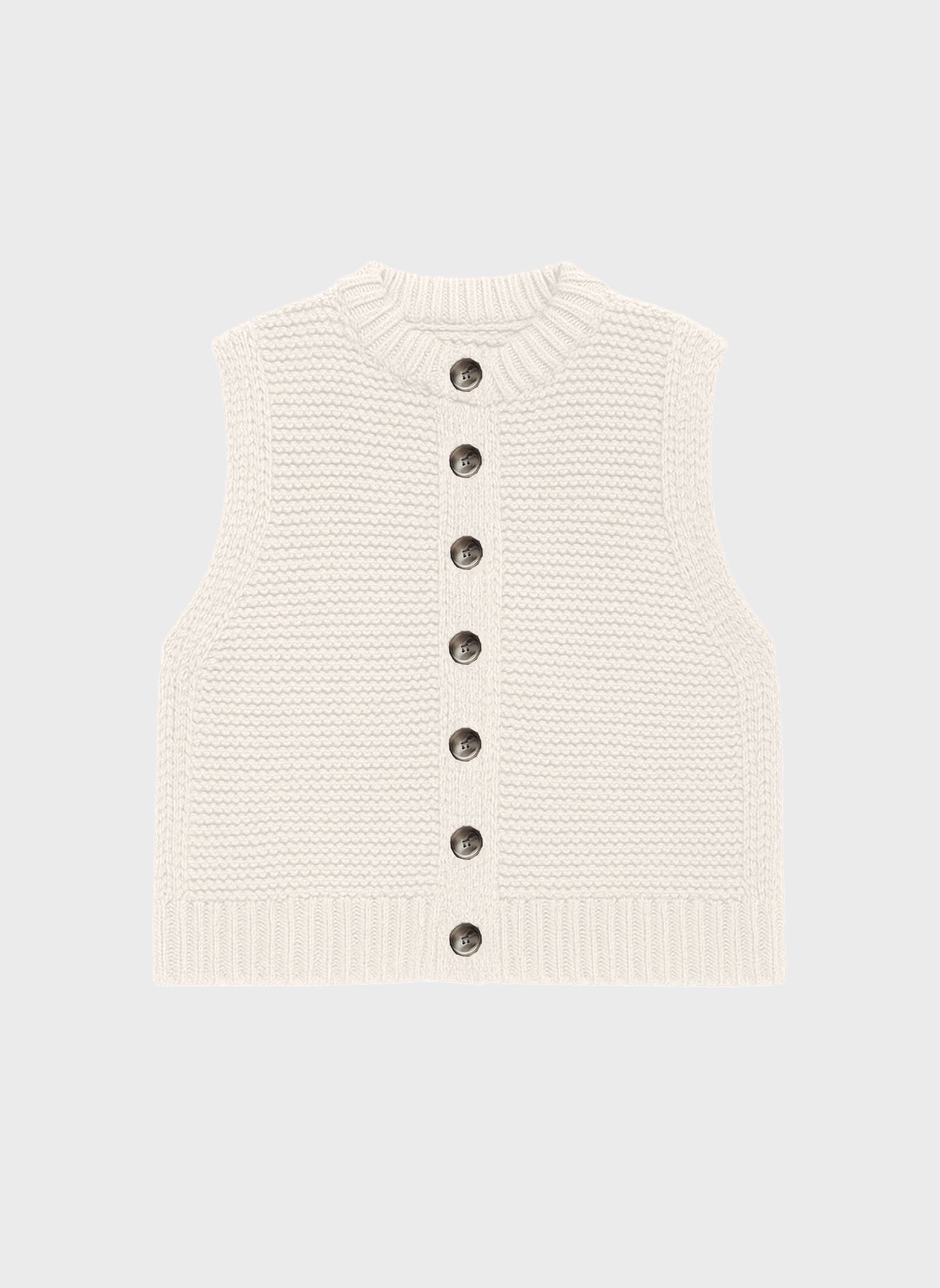 CARDIGAN SANS MANCHE LEJICKY écru