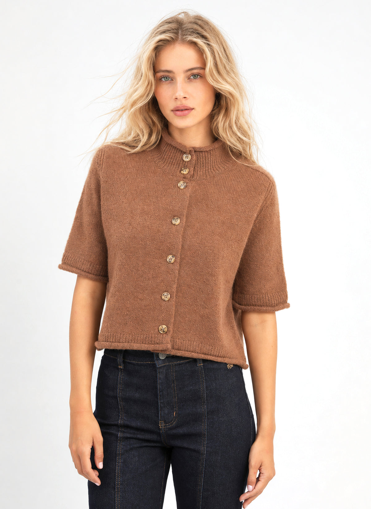 LELYA VEST, biscuit