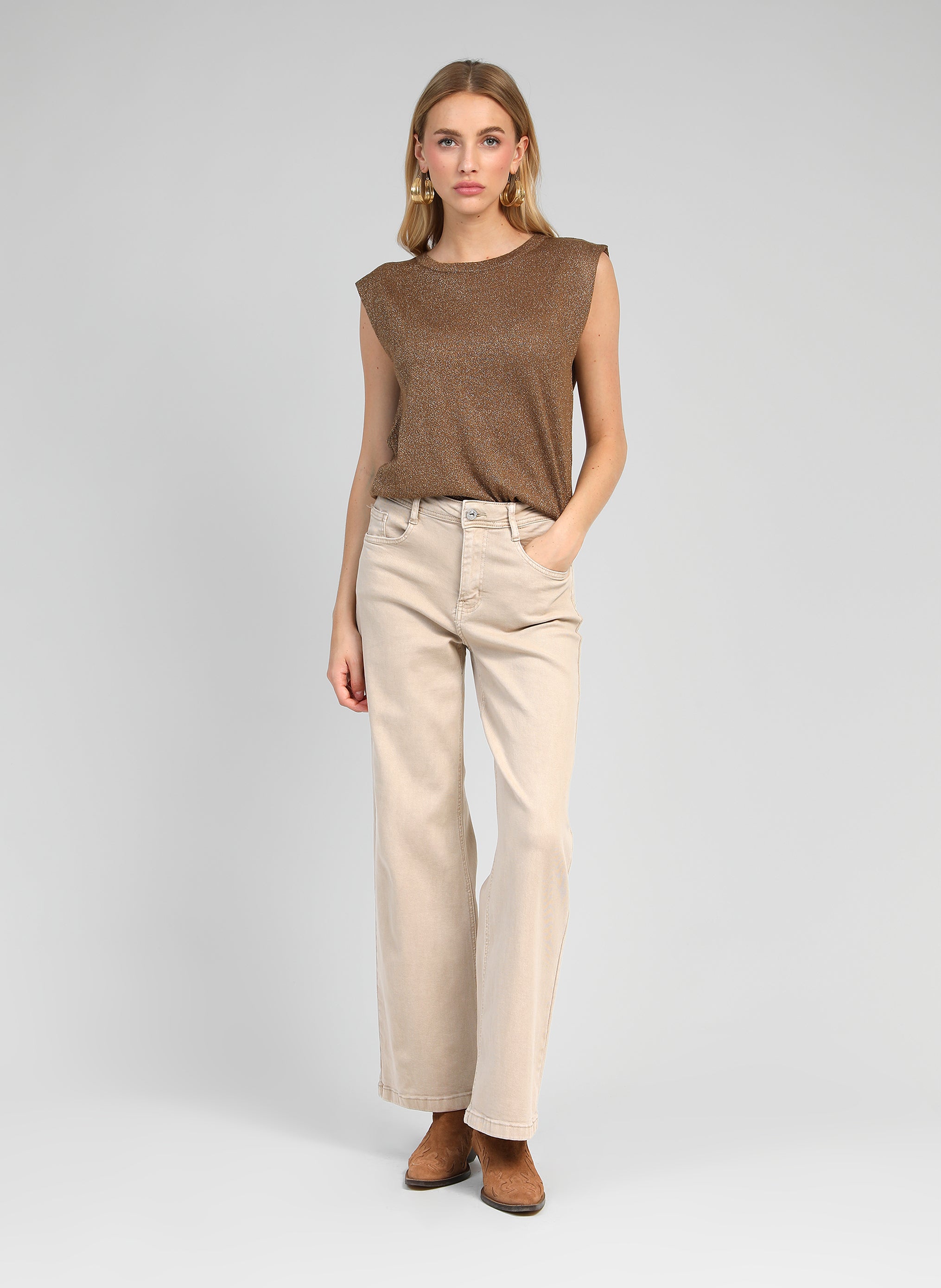 PULL LENATI noisette