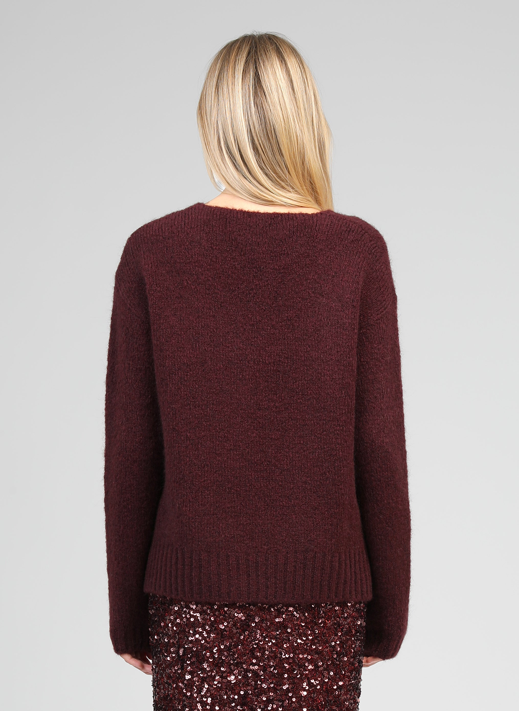 PULL LENOLI bordeaux