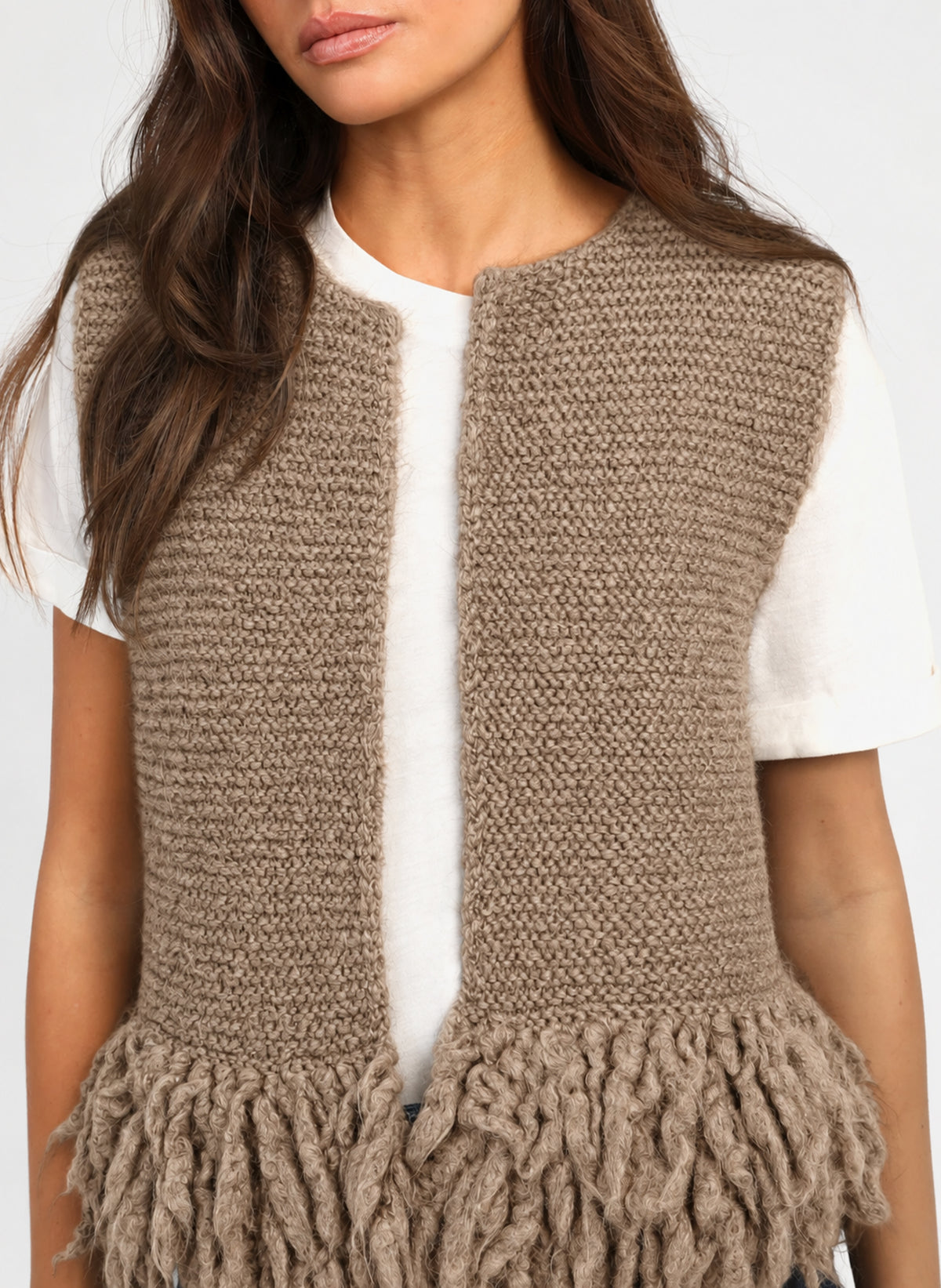GILET LESHERPA camel