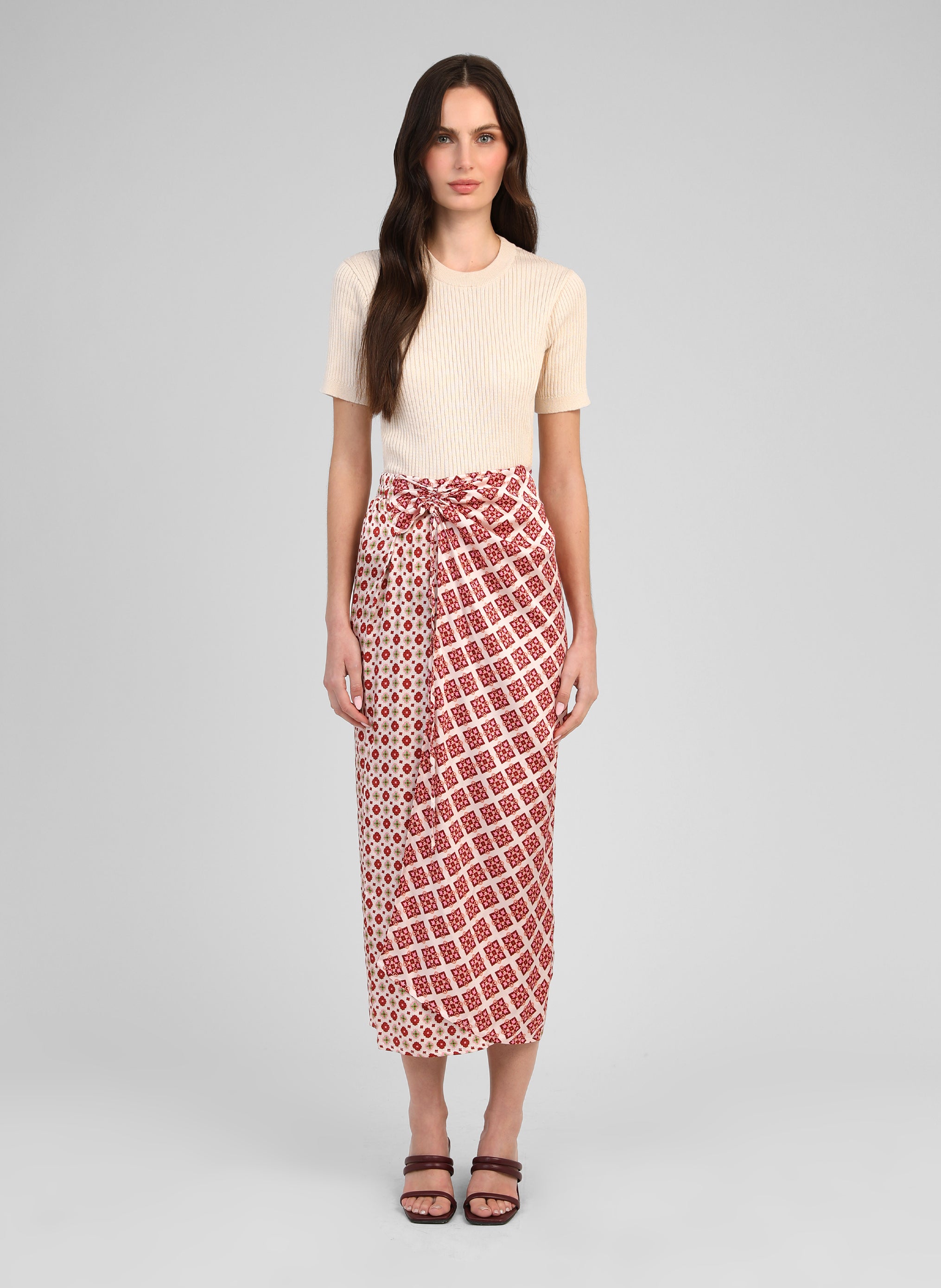 JUPE MIDI GILDA pirimini ecru