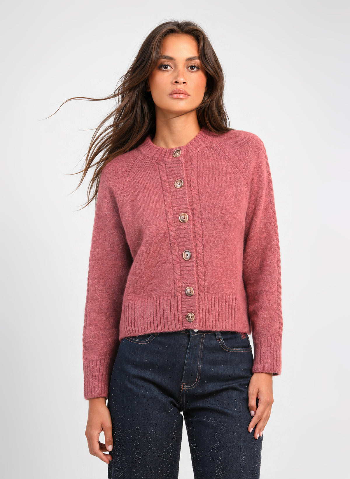GILET LESSY bois de rose