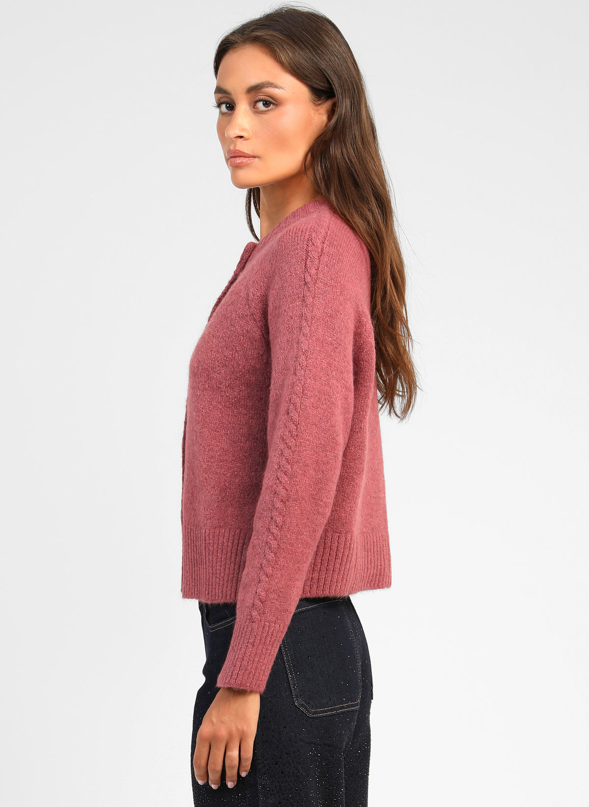 LESSY VEST in rosewood