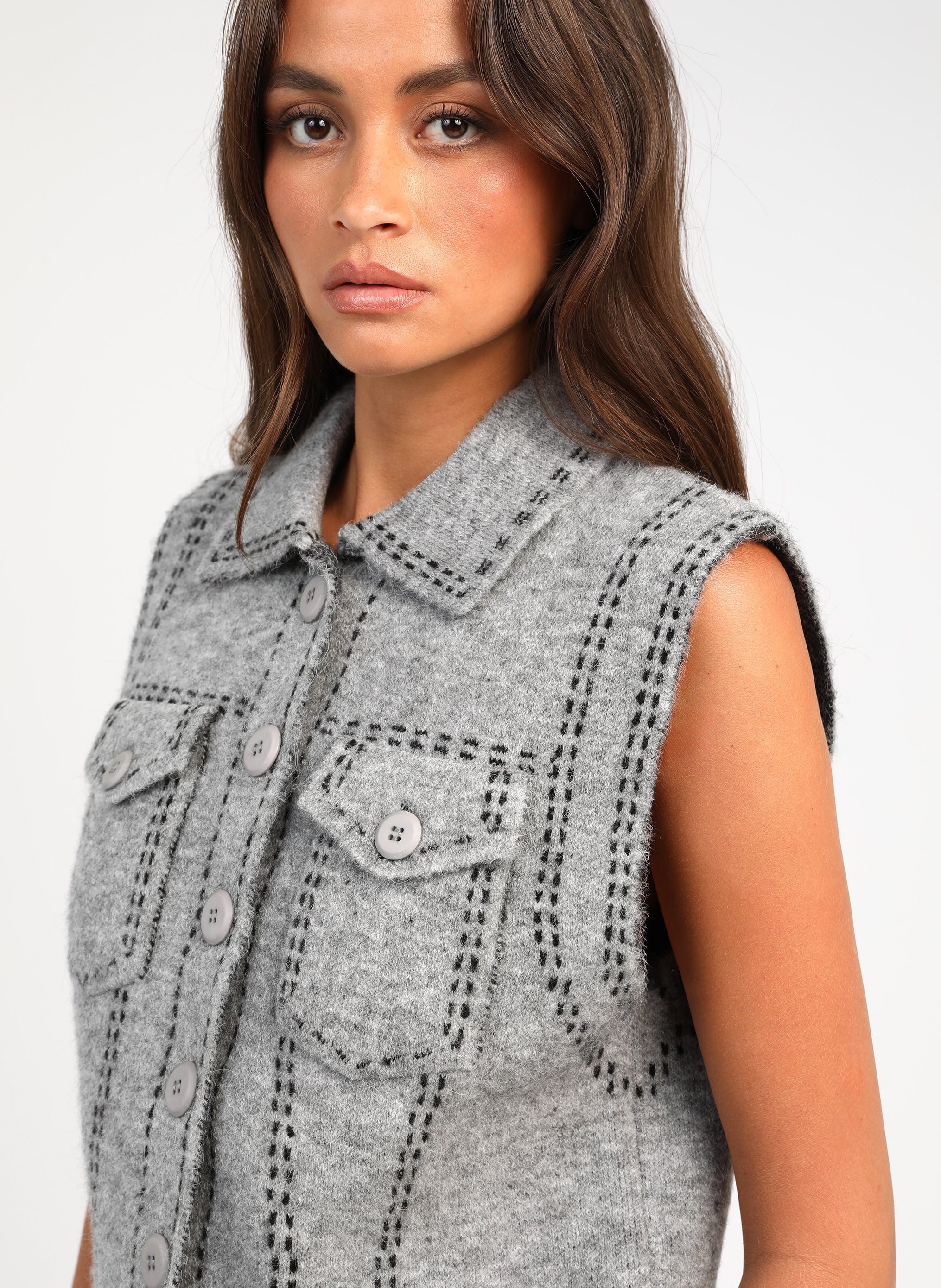 GILET LEWAYNE gris