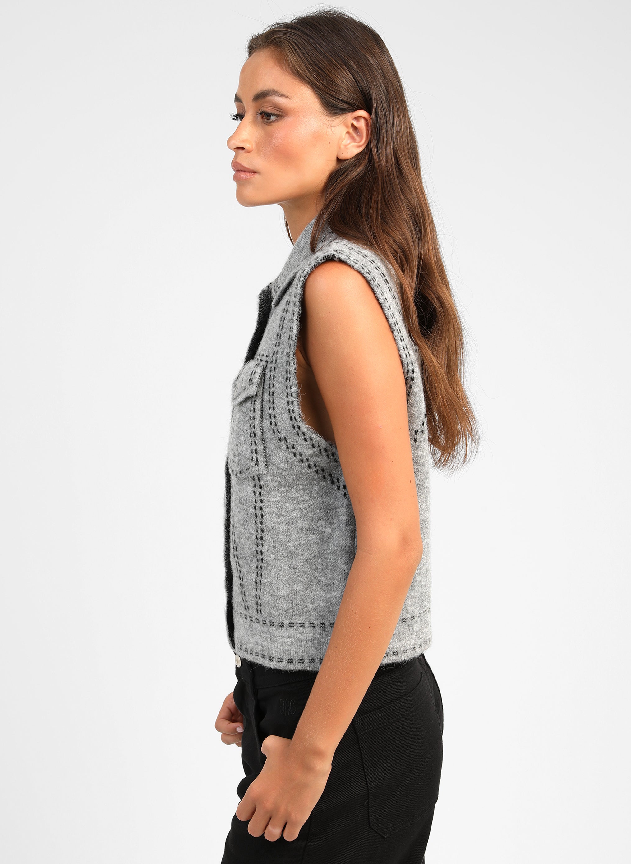 GILET LEWAYNE gris