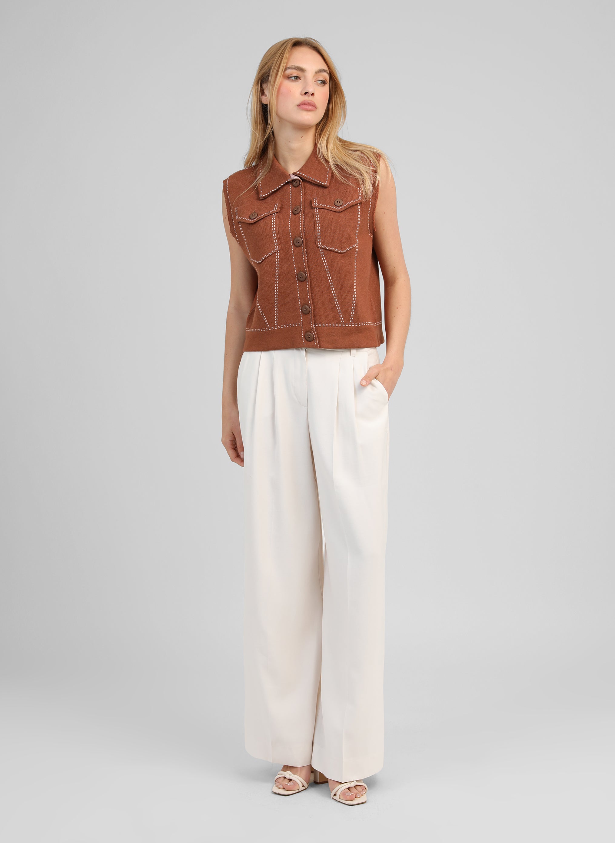 GILET LEWOODY marron