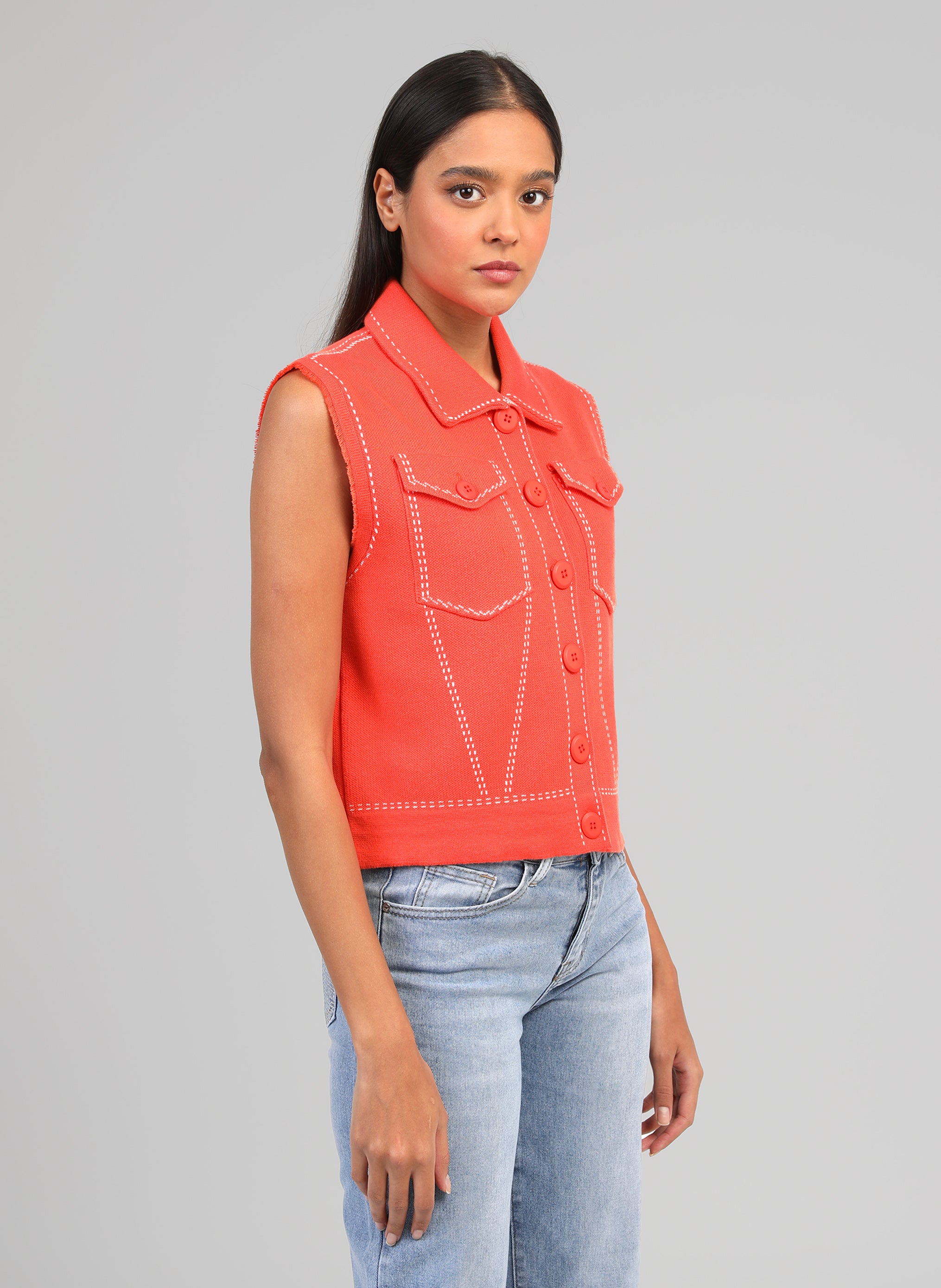 GILET LEWOODY piment