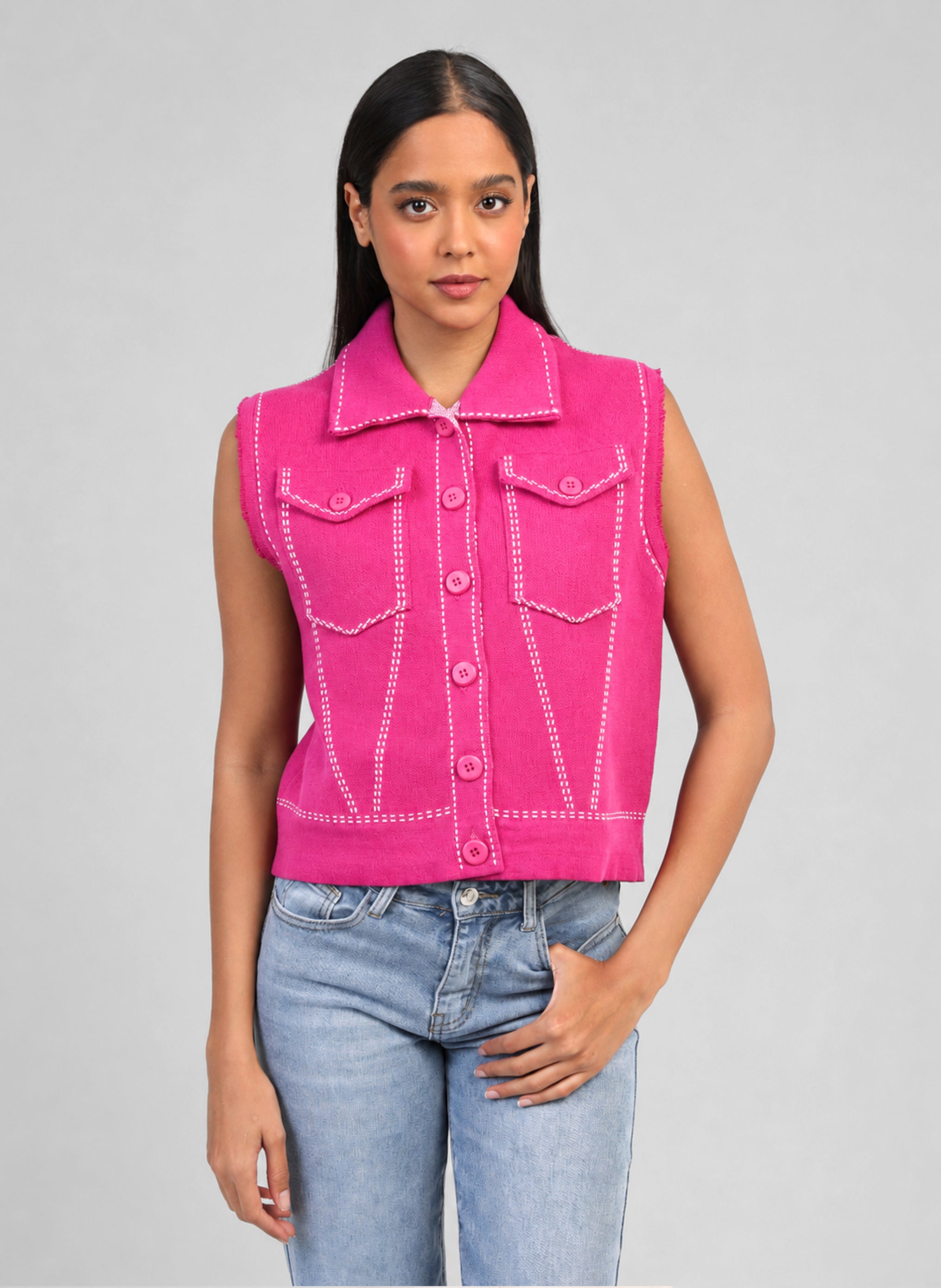 GILET LEWOODY fushia